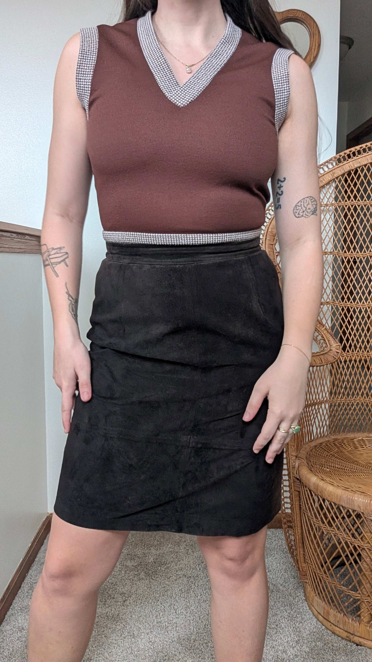 1980s suede skirt Skirt Rad Bonnie's Vintage