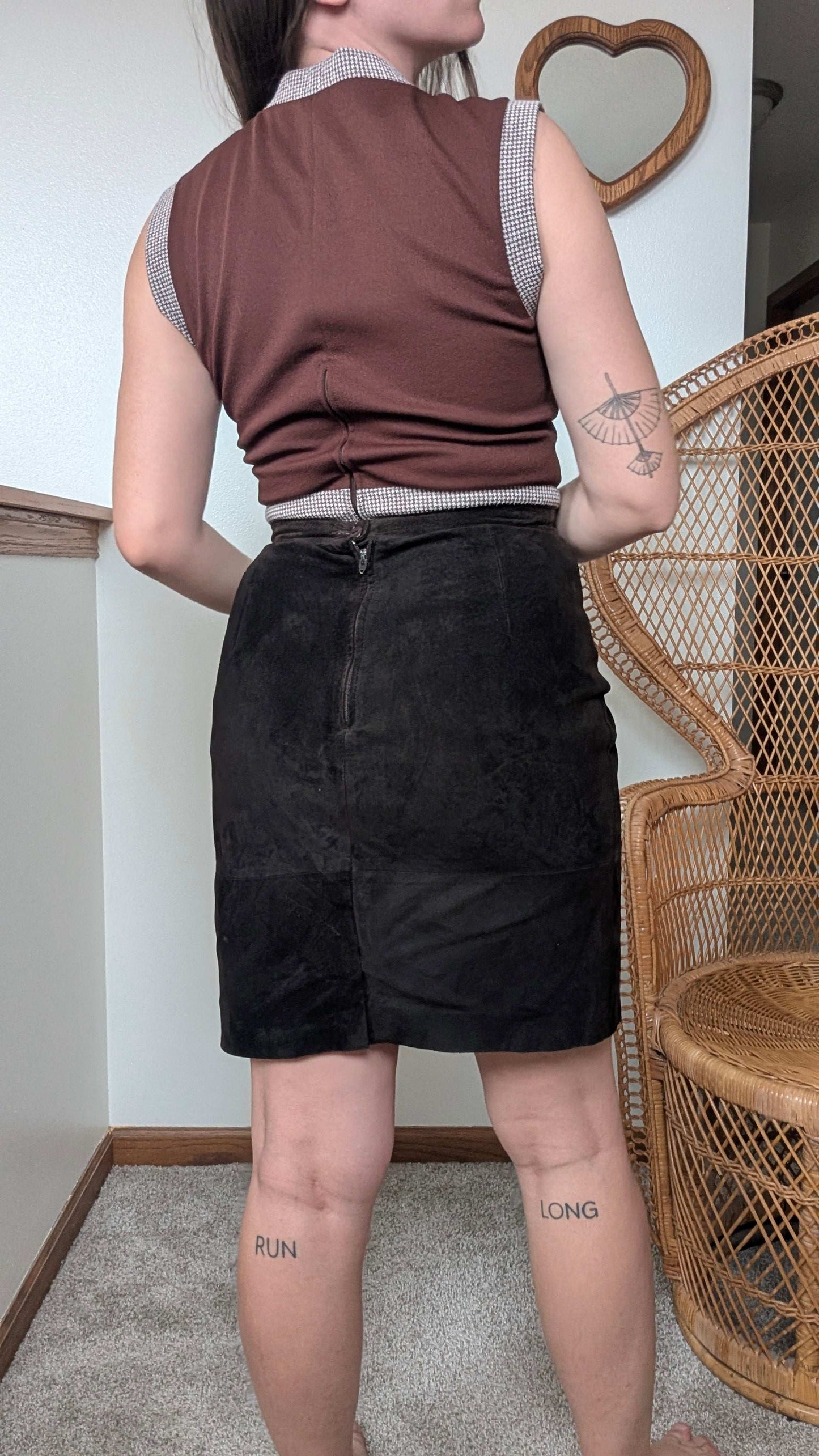 1980s suede skirt Skirt Rad Bonnie's Vintage