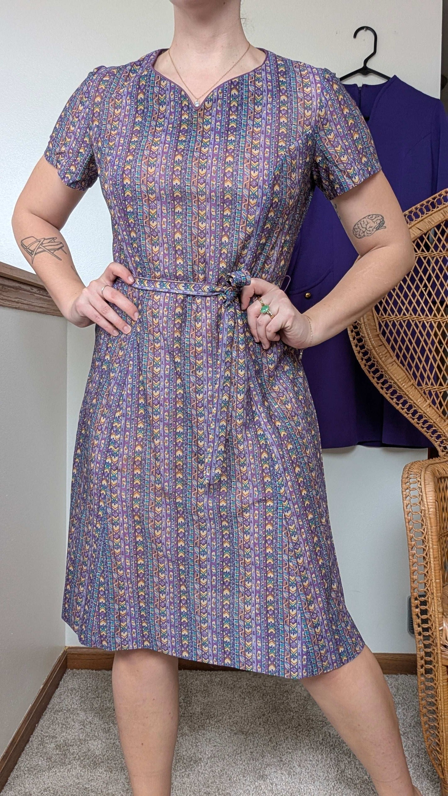 1970s abstract dress Dress Rad Bonnie's Vintage