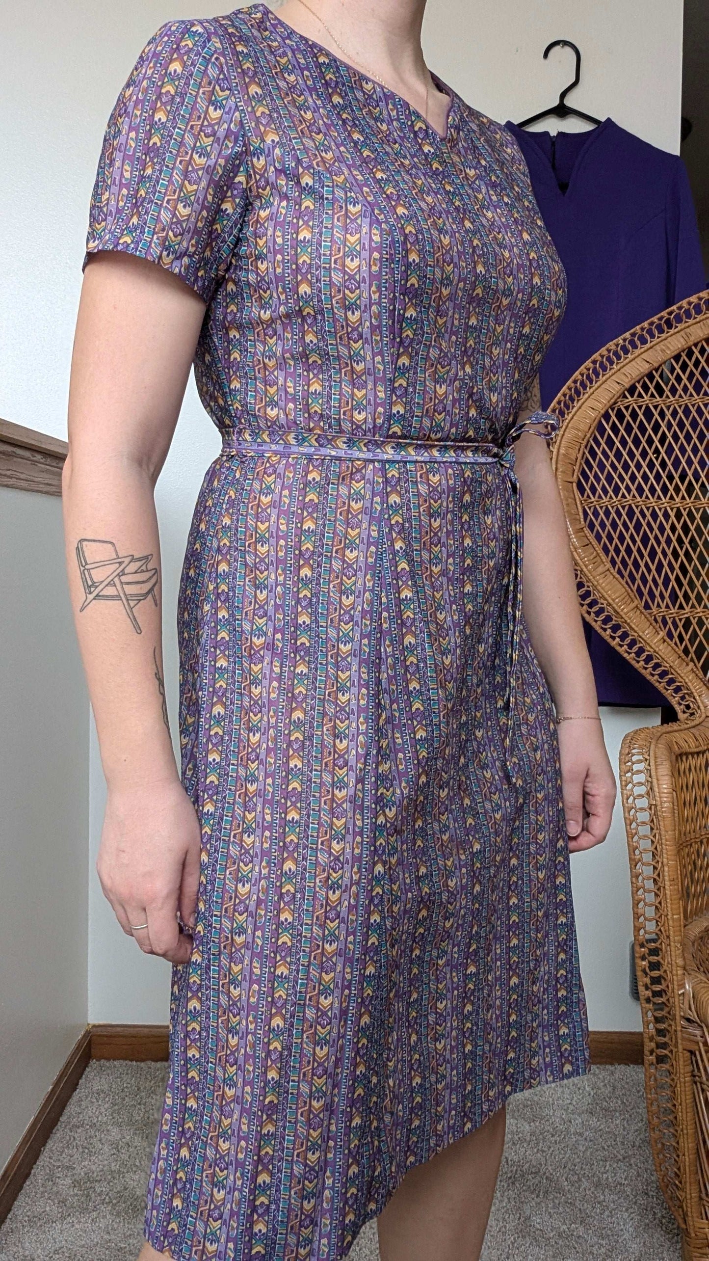 1970s abstract dress Dress Rad Bonnie's Vintage