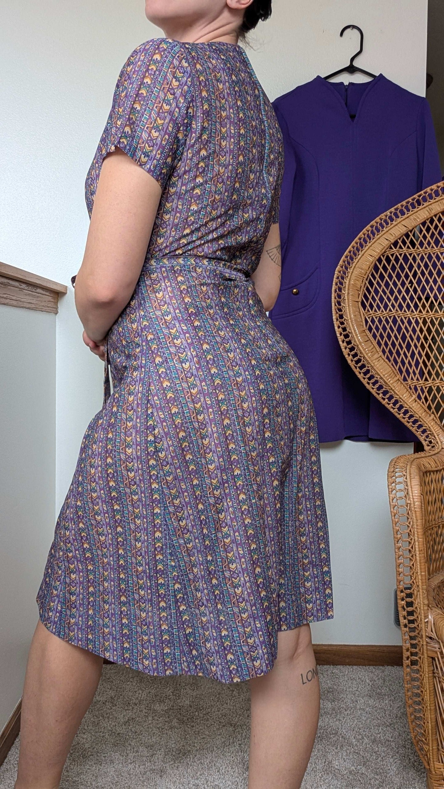 1970s abstract dress Dress Rad Bonnie's Vintage