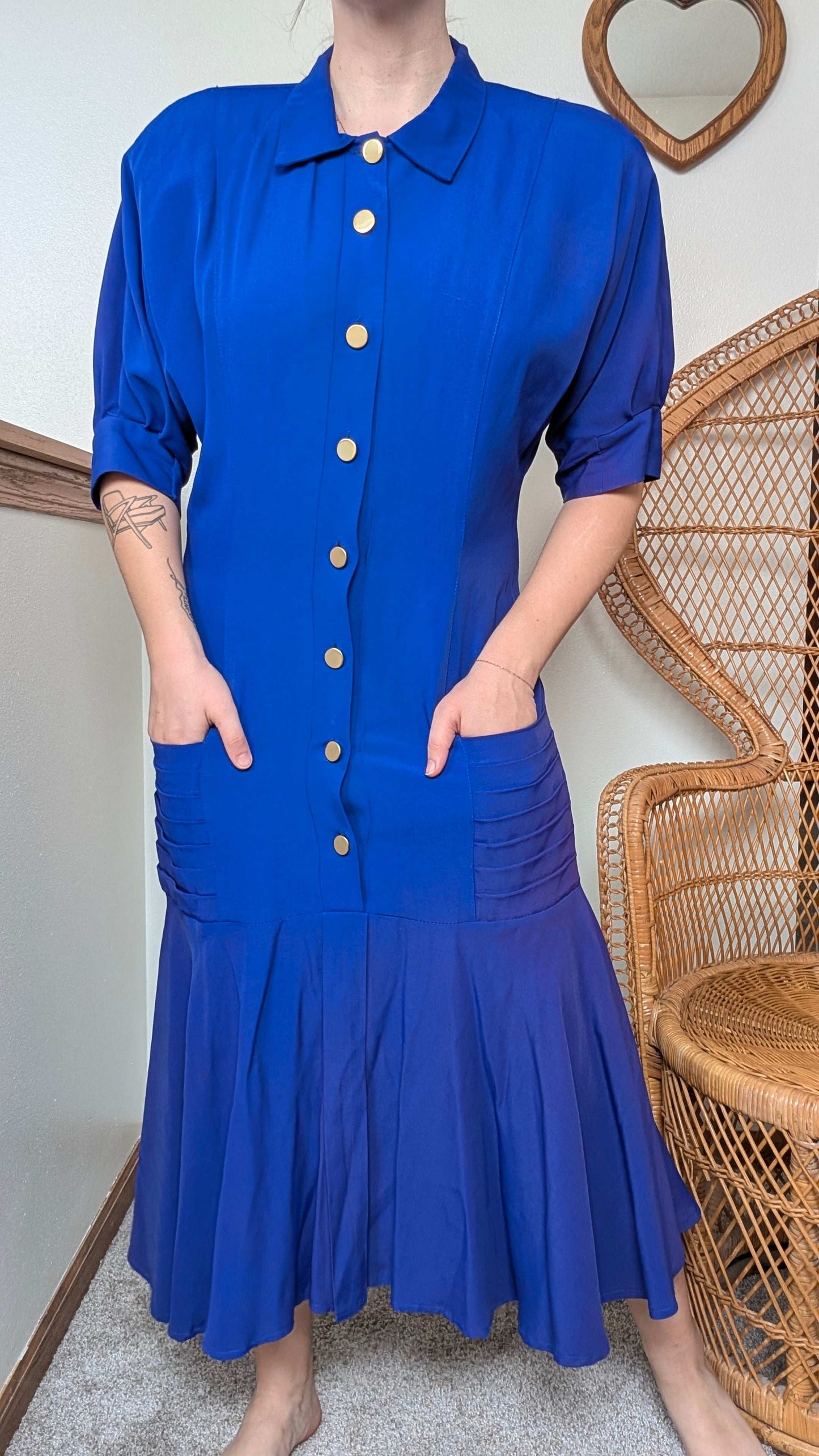 1980s does 40s dress Dress Rad Bonnie's Vintage