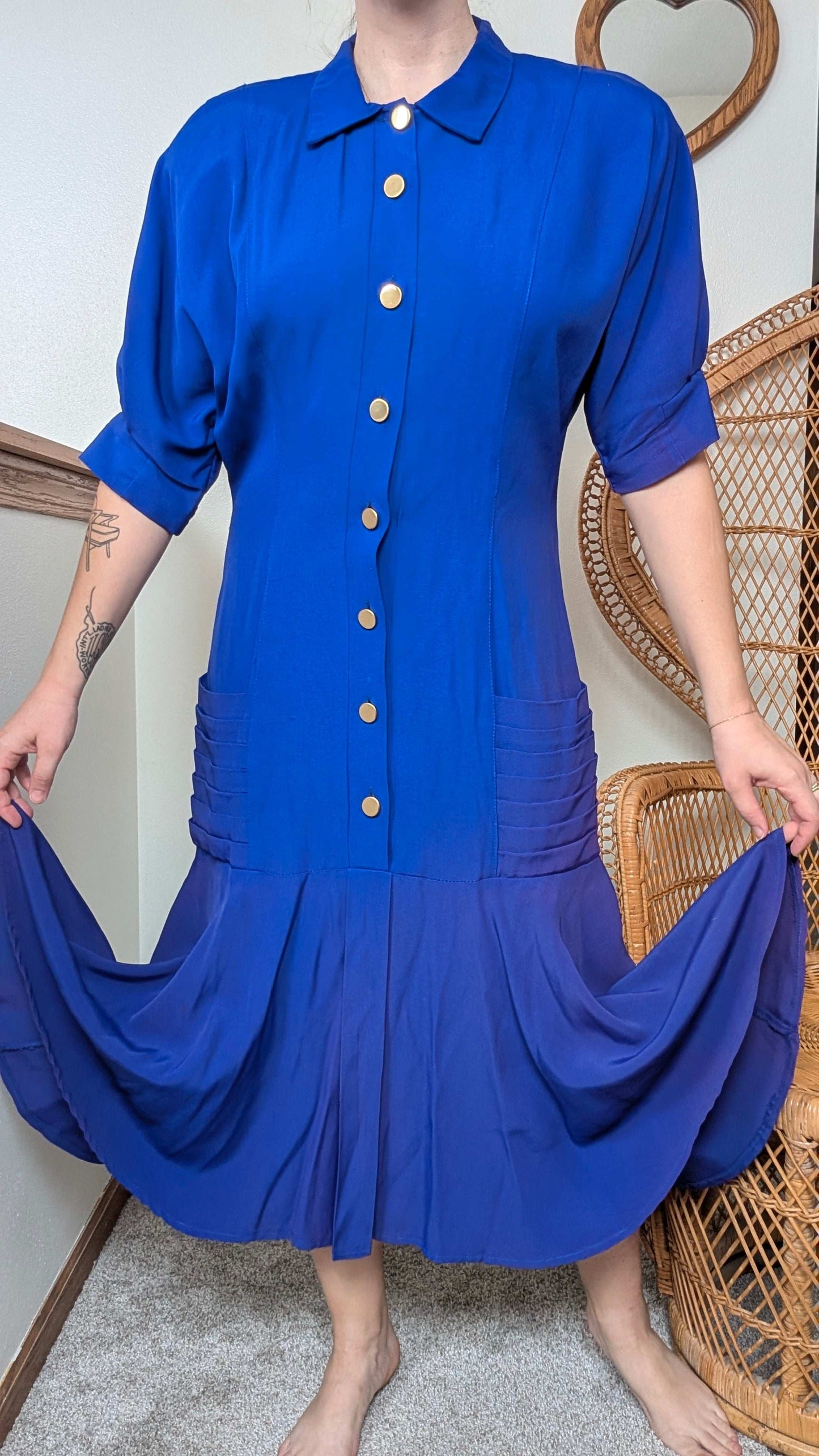 1980s does 40s dress Dress Rad Bonnie's Vintage