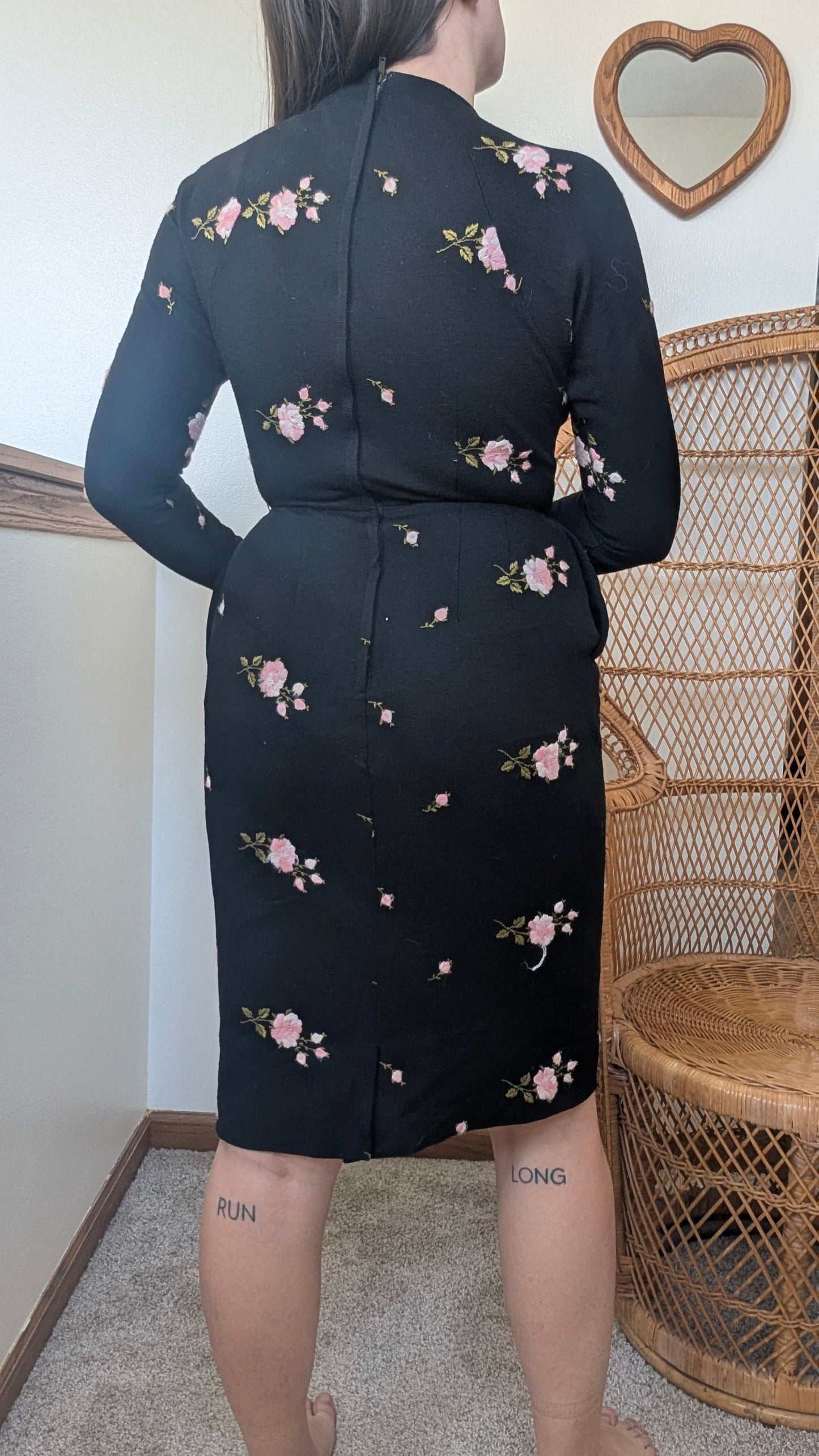 1960s rose cocktail dress Dress Rad Bonnie's Vintage