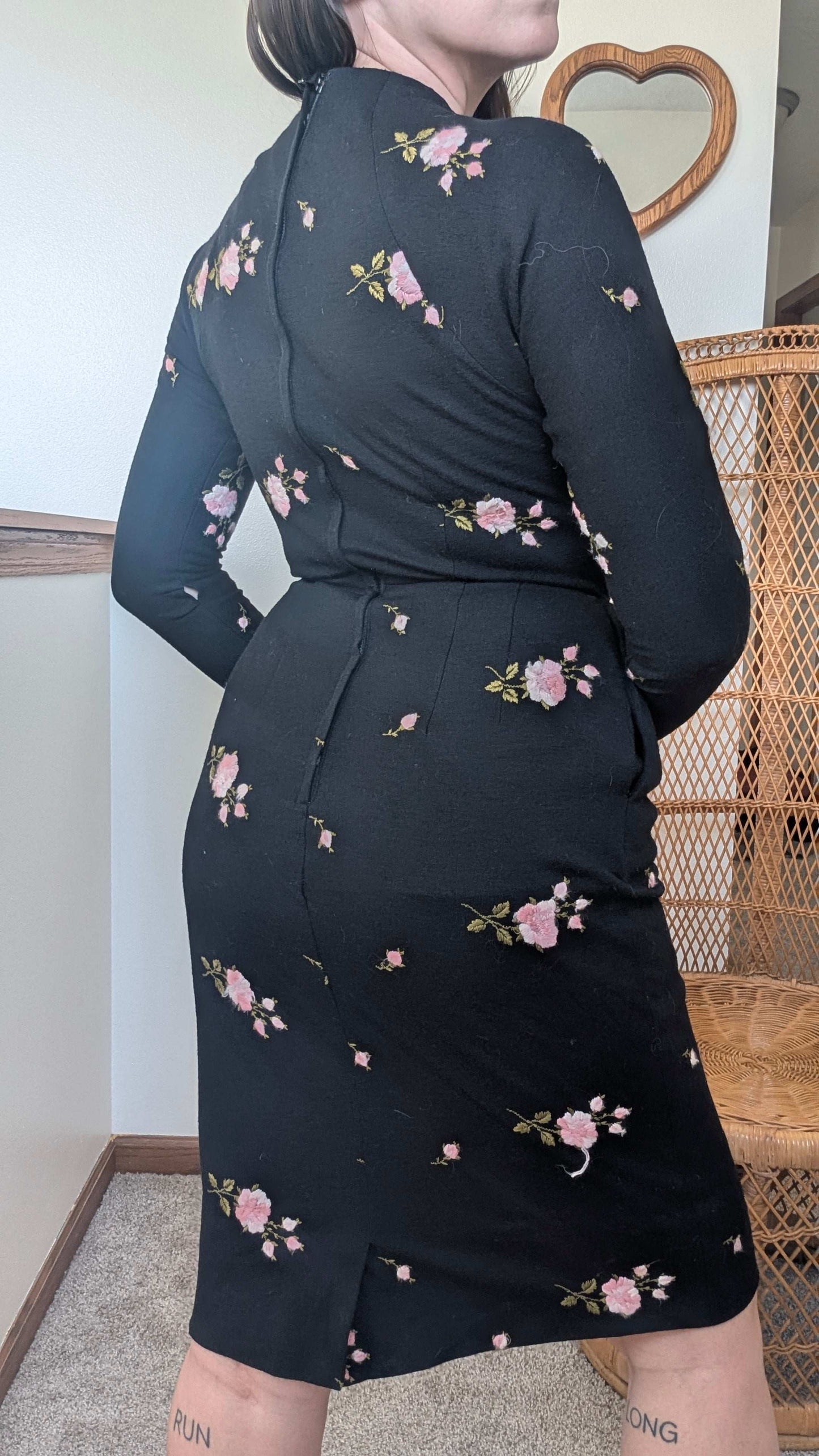 1960s rose cocktail dress Dress Rad Bonnie's Vintage