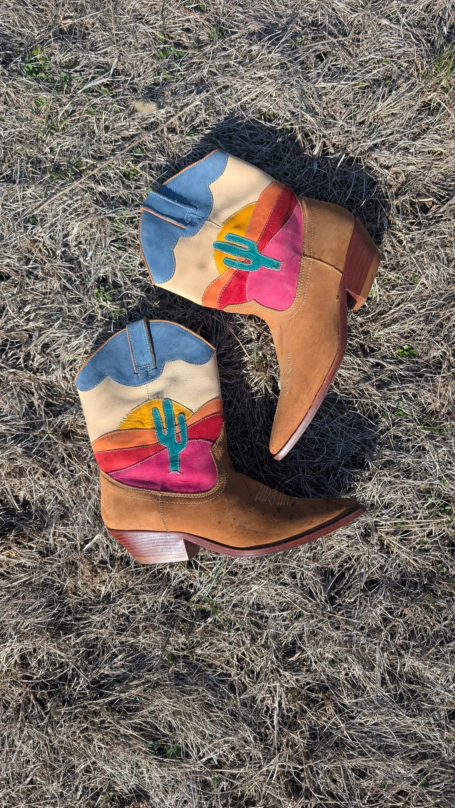 1980s cactus cowboy boots Boots Rad Bonnie's Vintage