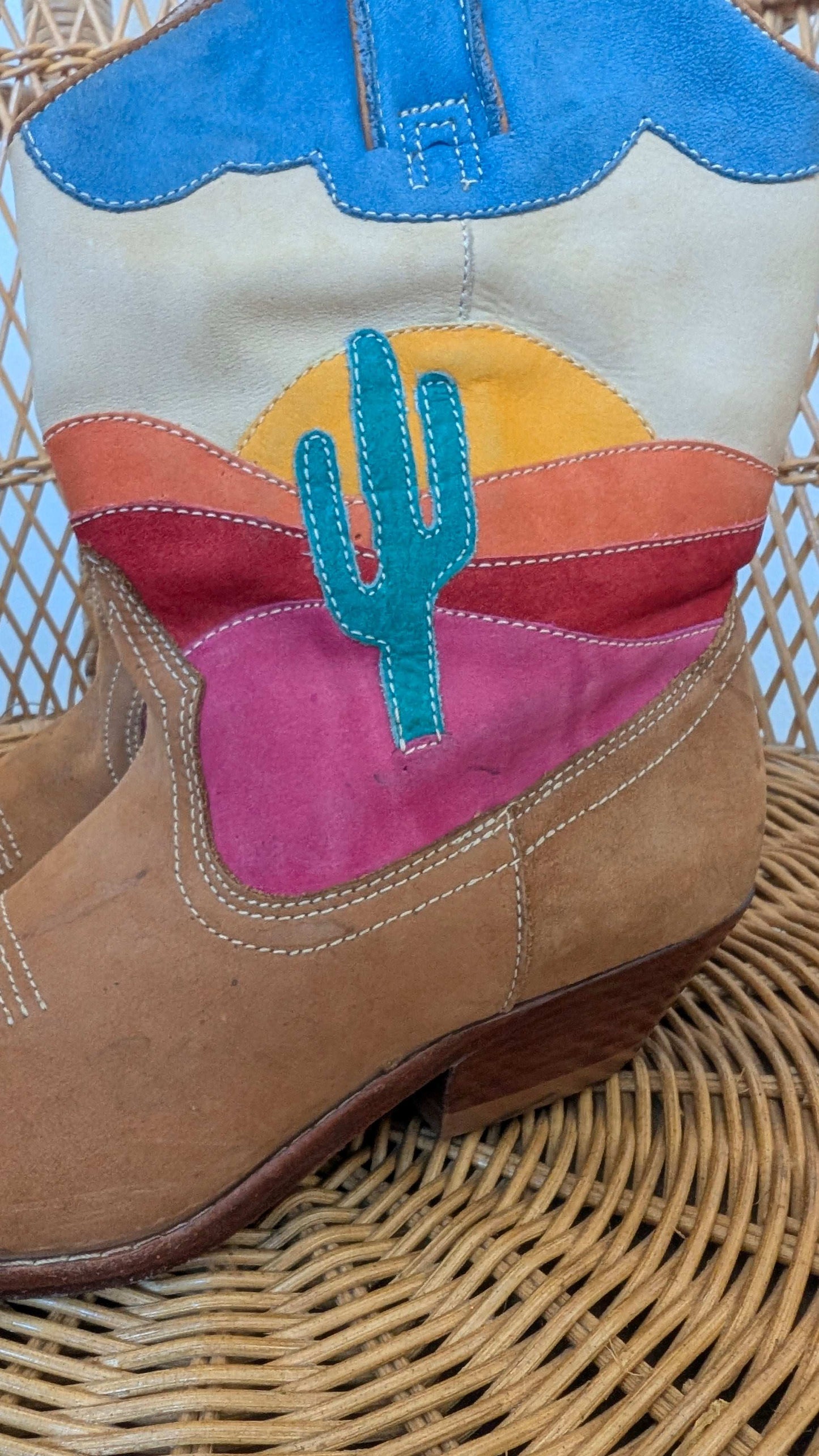 1980s cactus cowboy boots Boots Rad Bonnie's Vintage
