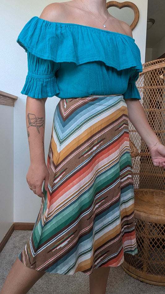 1970s southwest skirt Skirt Rad Bonnie's Vintage