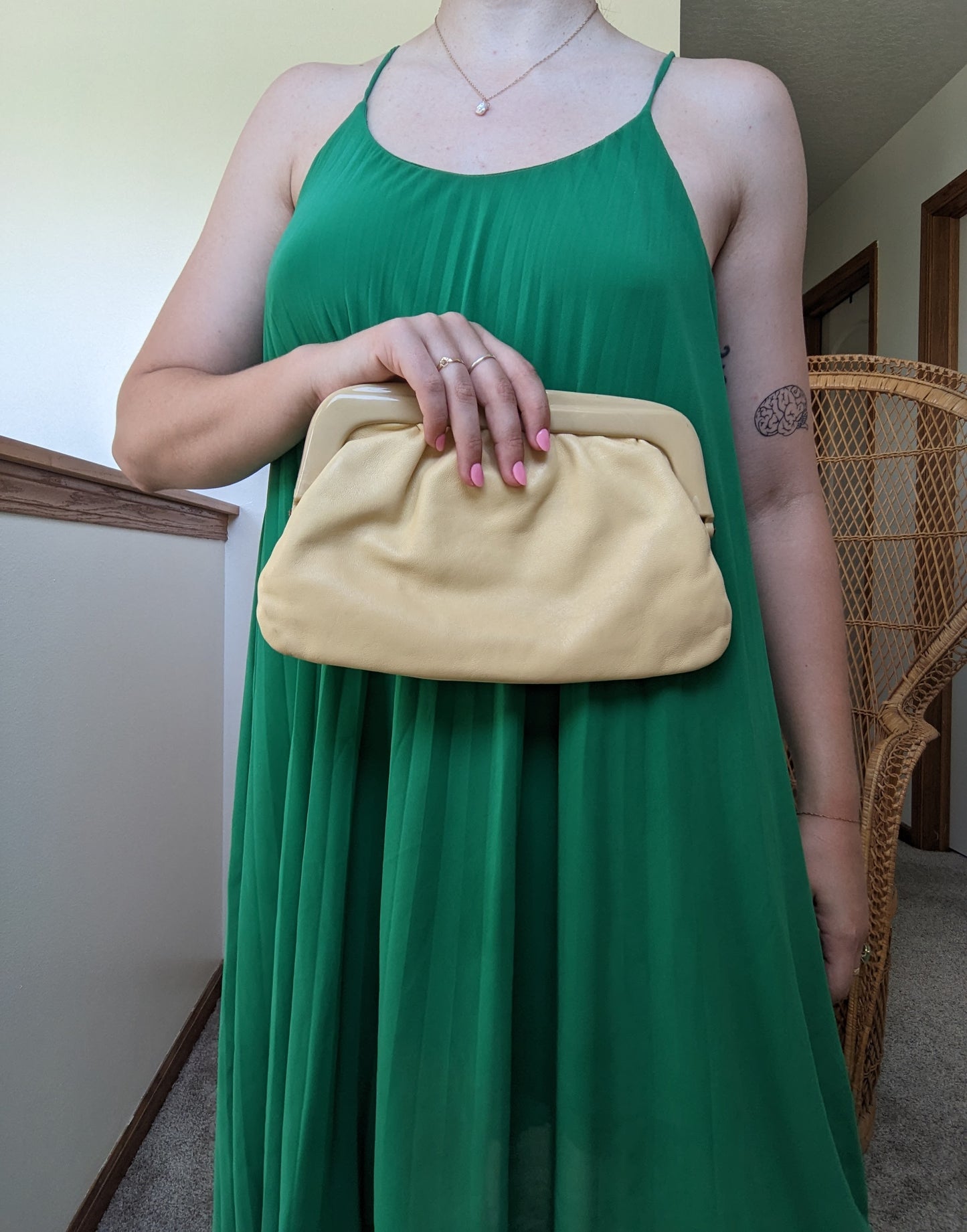 1970s Italian leather clutch Rad Bonnie's Vintage