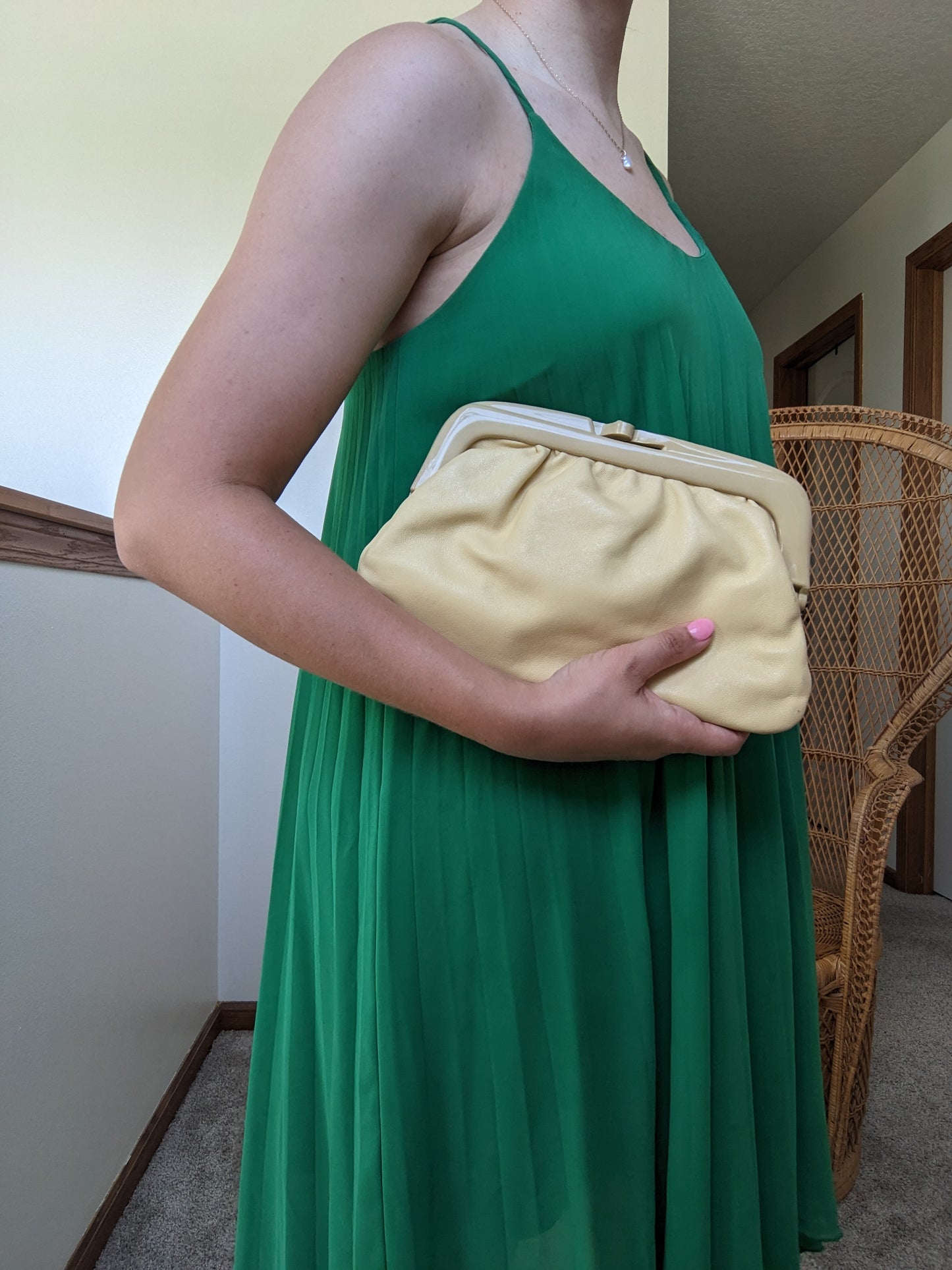 1970s Italian leather clutch Rad Bonnie's Vintage
