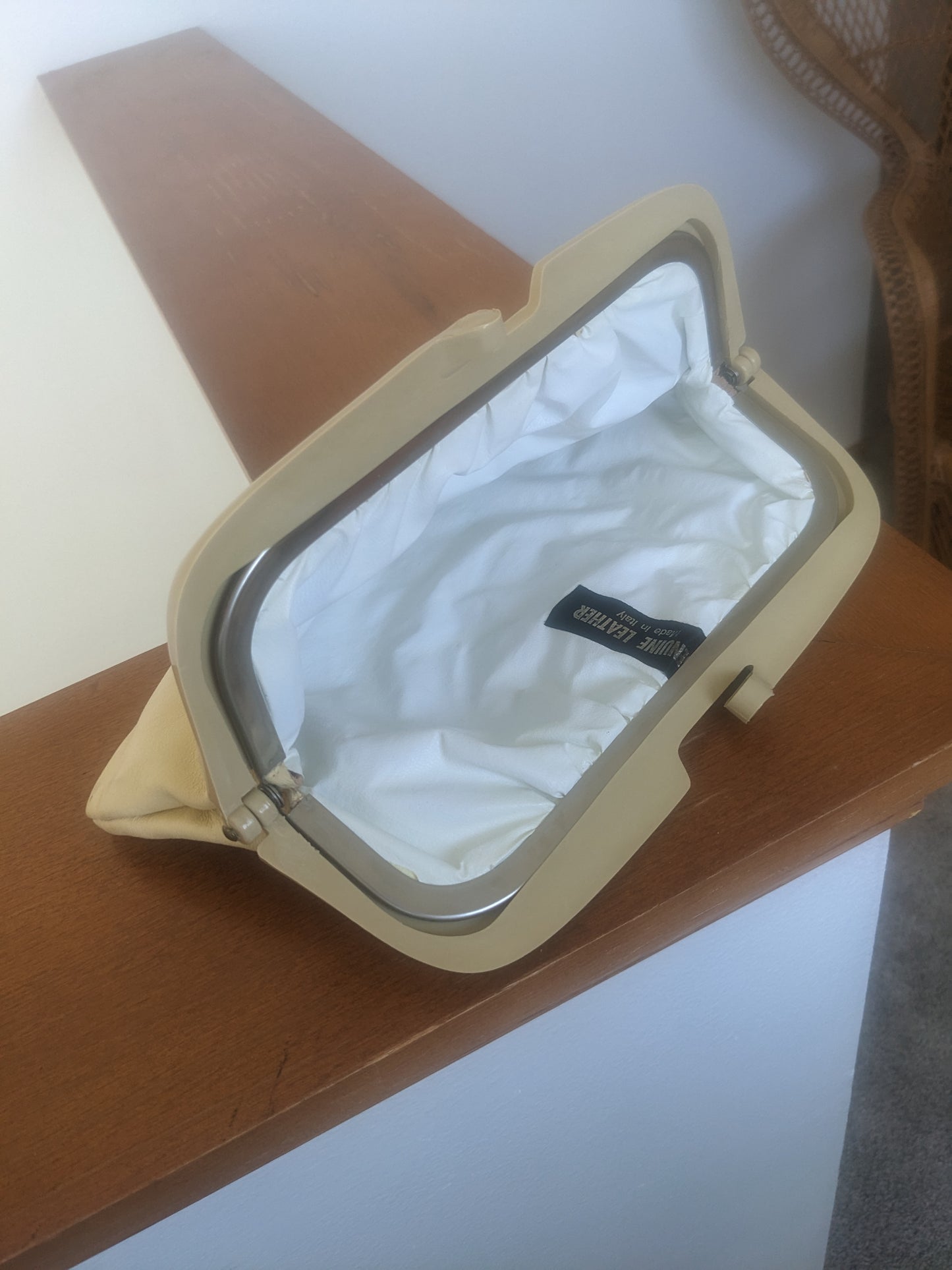 1970s Italian leather clutch Rad Bonnie's Vintage