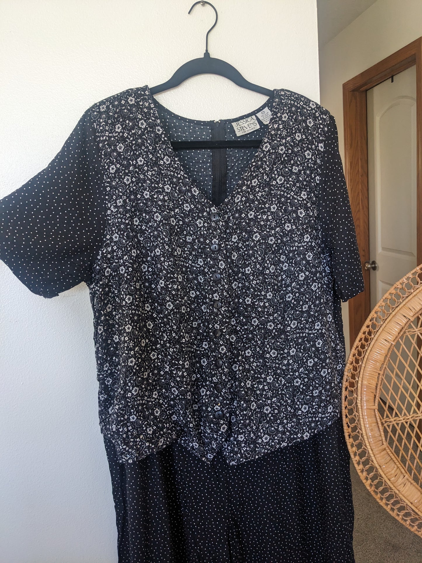 1990s polka dot and floral jumpsuit Jumpsuit Rad Bonnie's Vintage