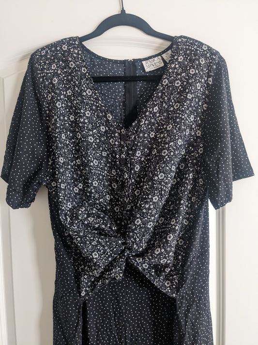 1990s polka dot and floral jumpsuit Jumpsuit Rad Bonnie's Vintage