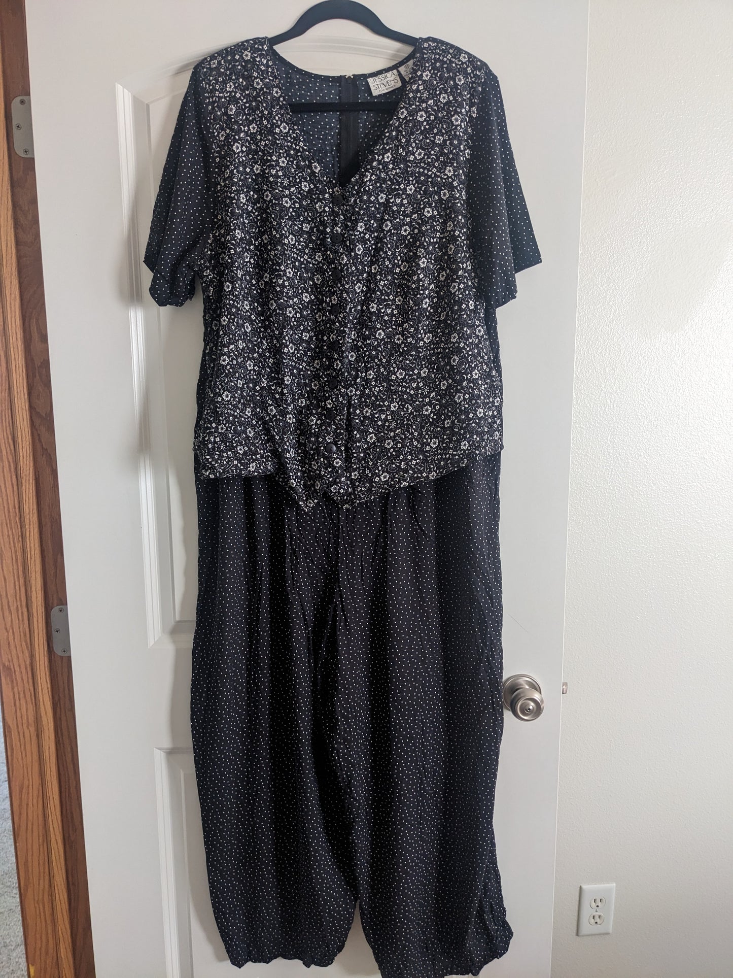 1990s polka dot and floral jumpsuit Jumpsuit Rad Bonnie's Vintage