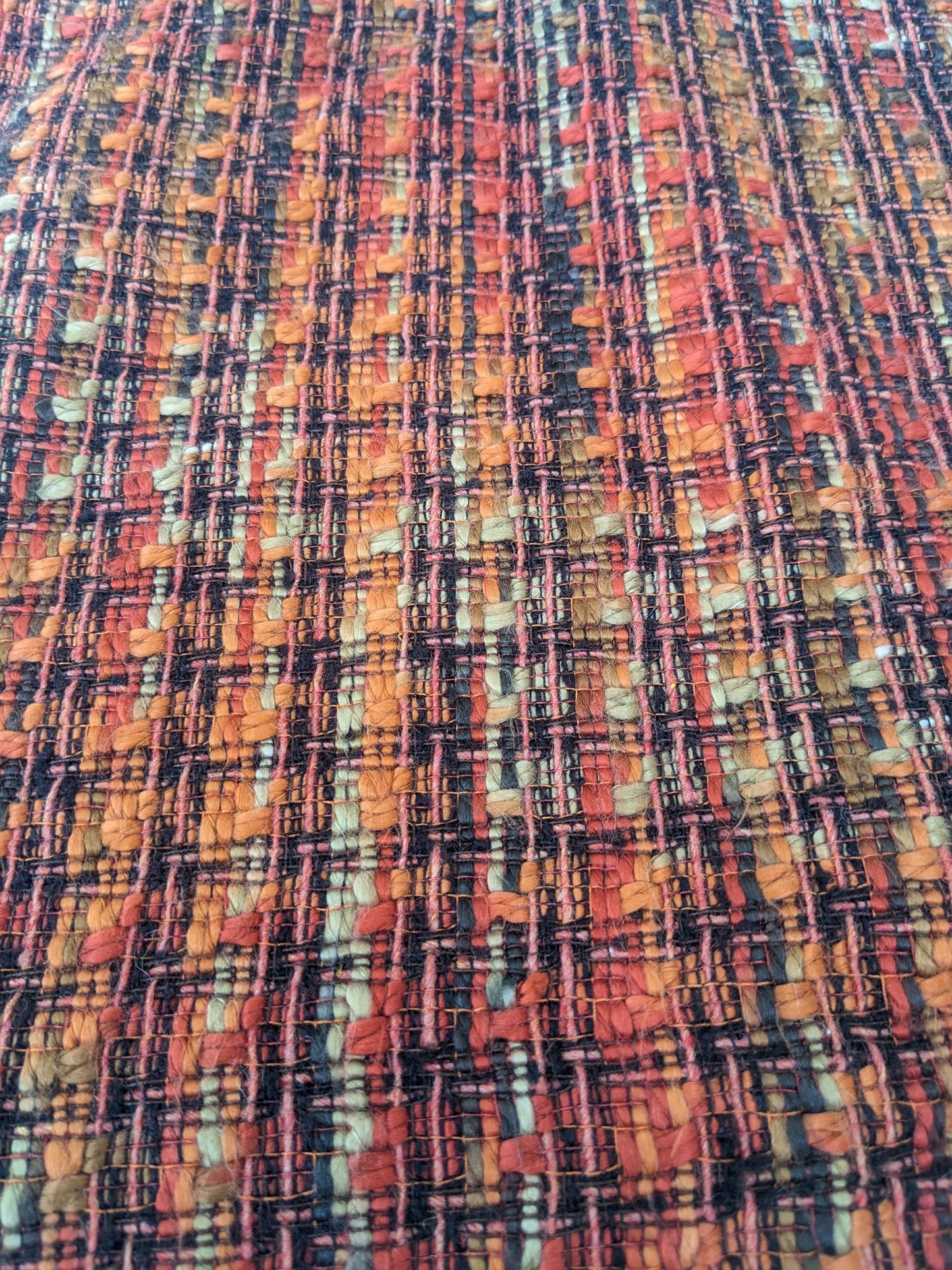 Y2k orange tweed mini Skirt Rad Bonnie's Vintage