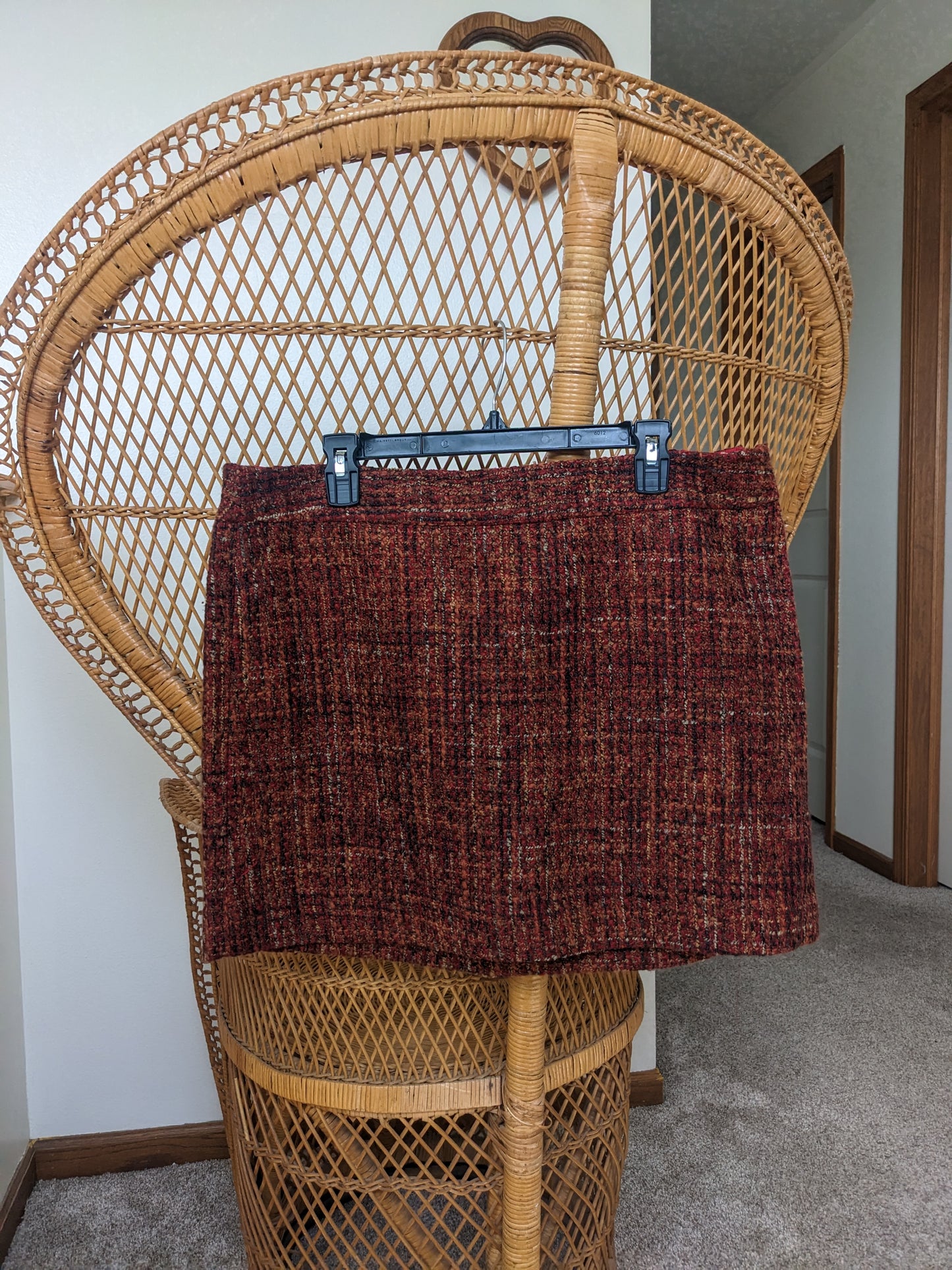 Y2k burnt orange tweed mini Skirt Rad Bonnie's Vintage