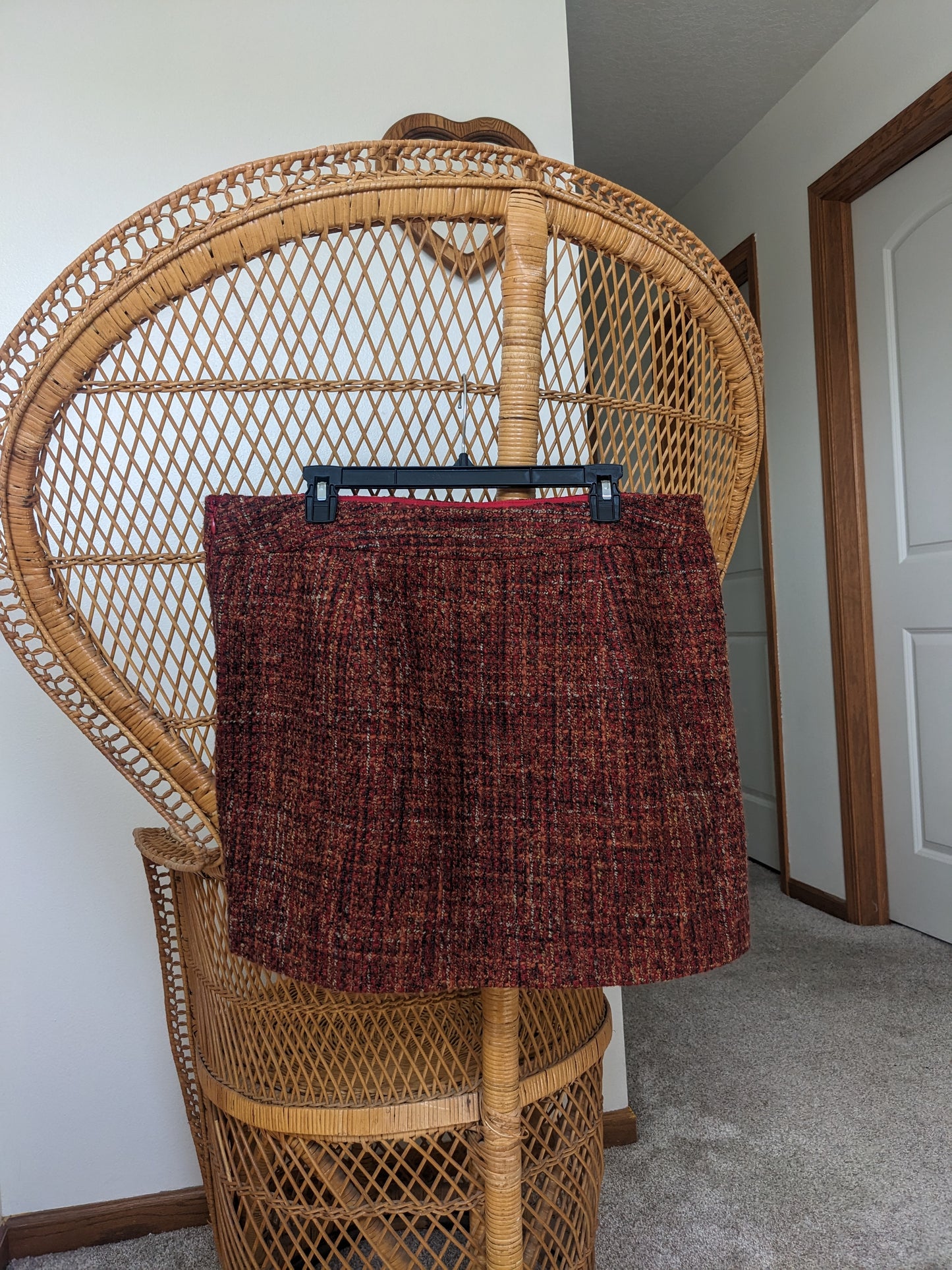Y2k burnt orange tweed mini Skirt Rad Bonnie's Vintage