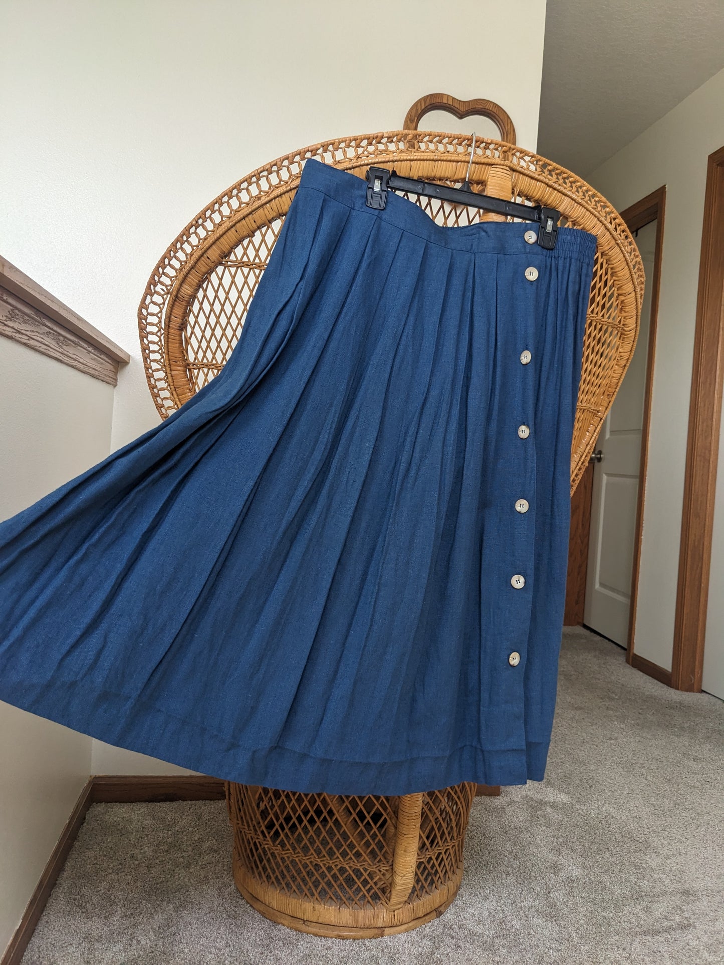 1980s pleated side button skirt Skirt Rad Bonnie's Vintage