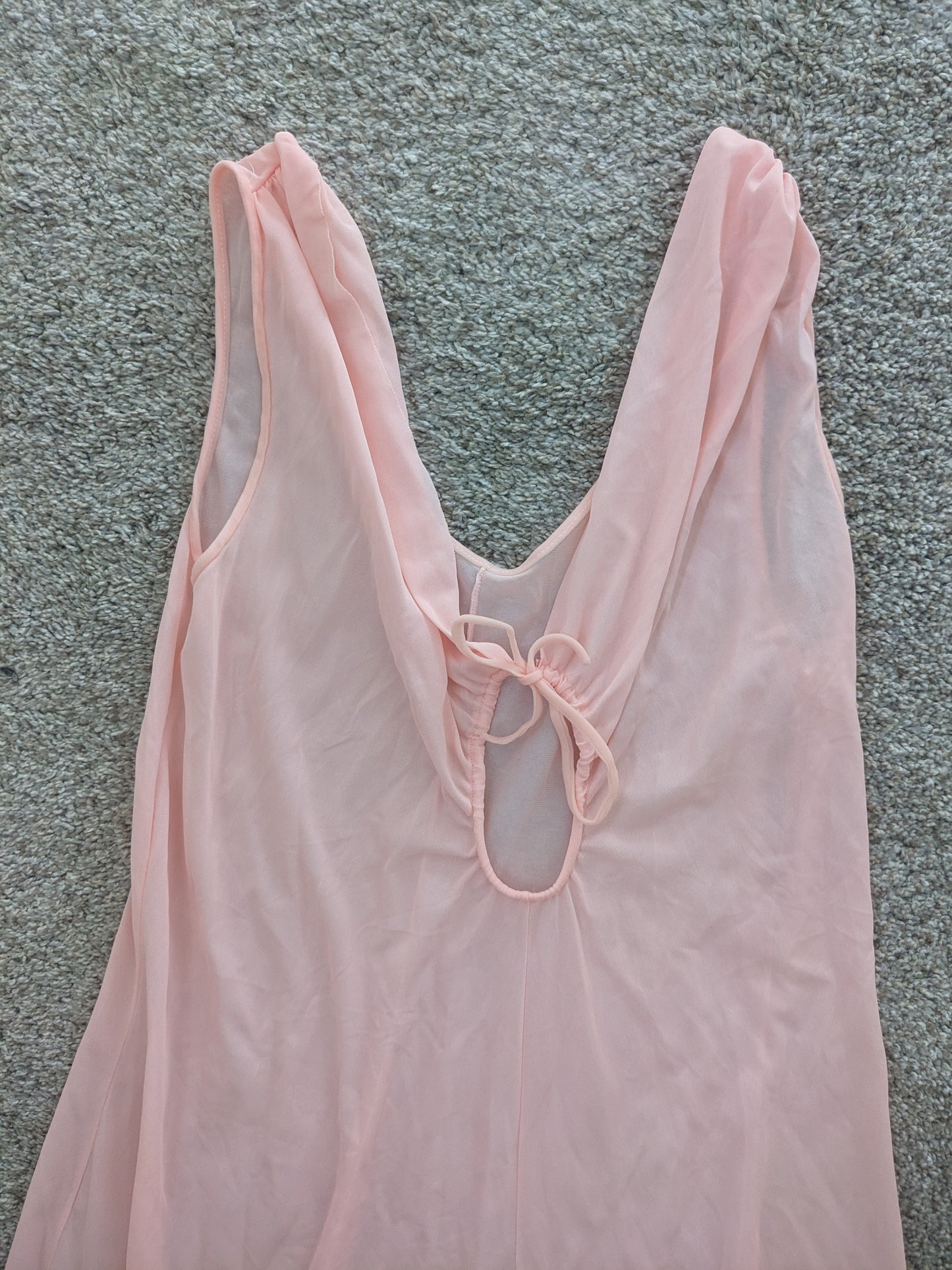 1970s peach nightgown Dress Rad Bonnie's Vintage
