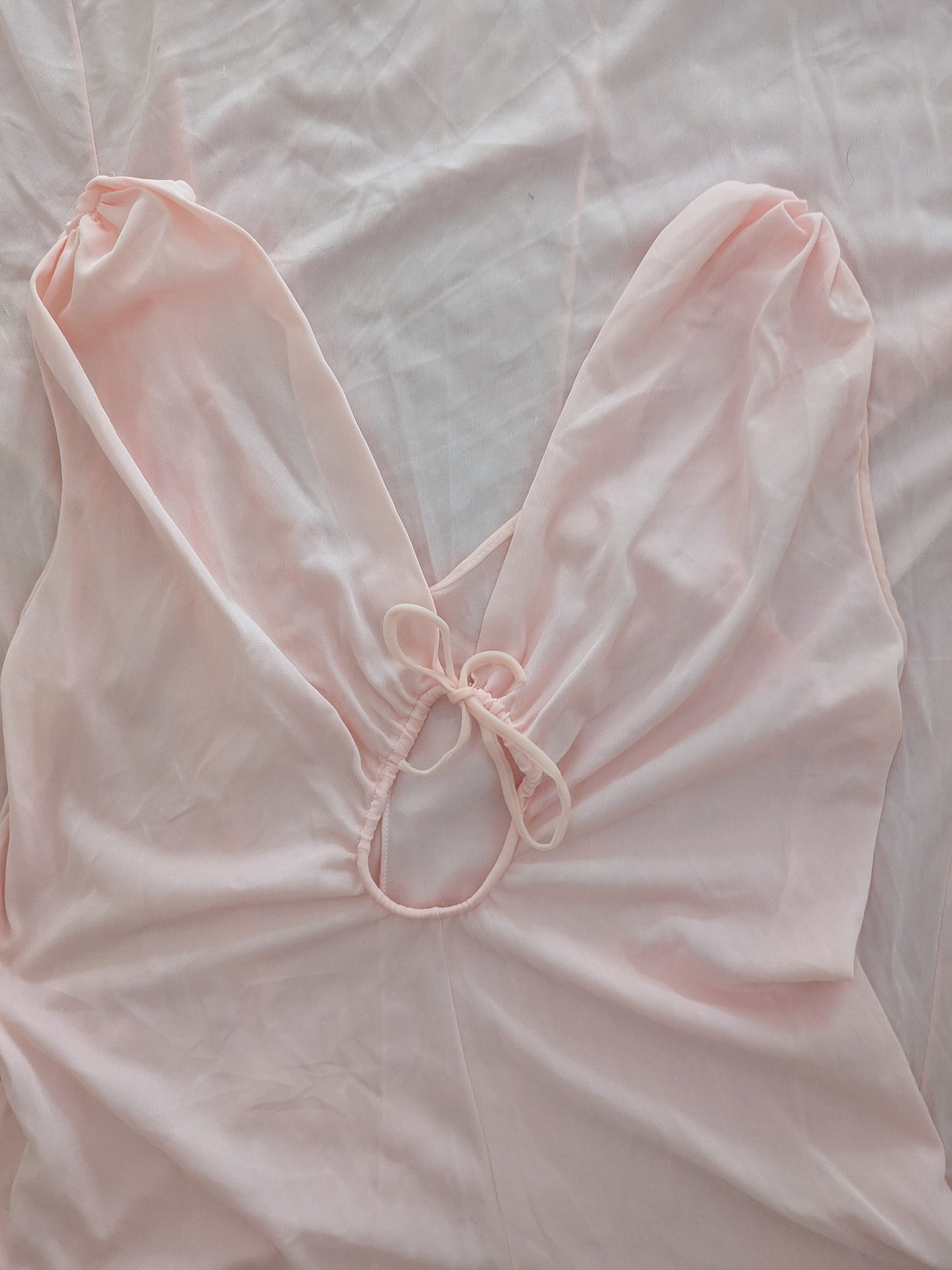1970s peach nightgown Dress Rad Bonnie's Vintage