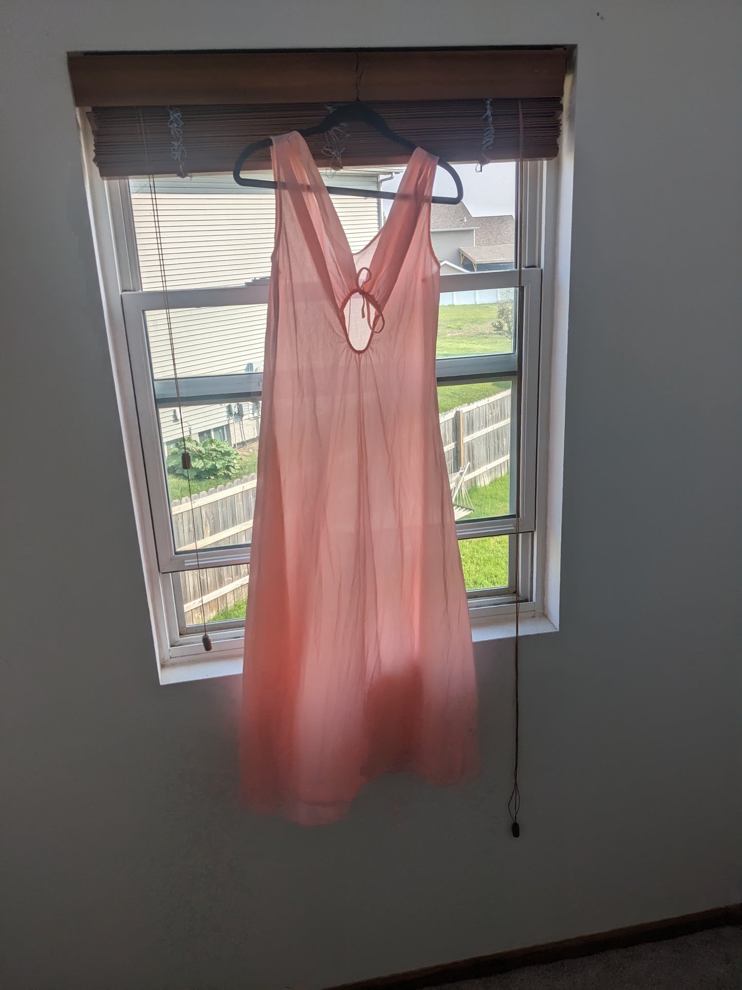 1970s peach nightgown Dress Rad Bonnie's Vintage