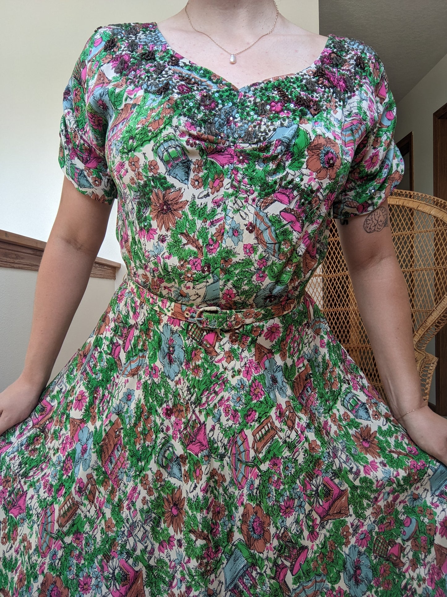 1930s Martha Weathered beaded dress Dress Rad Bonnie's Vintage