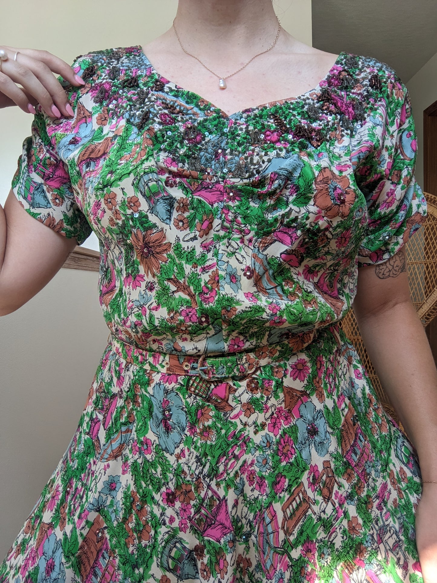 1930s Martha Weathered beaded dress Dress Rad Bonnie's Vintage
