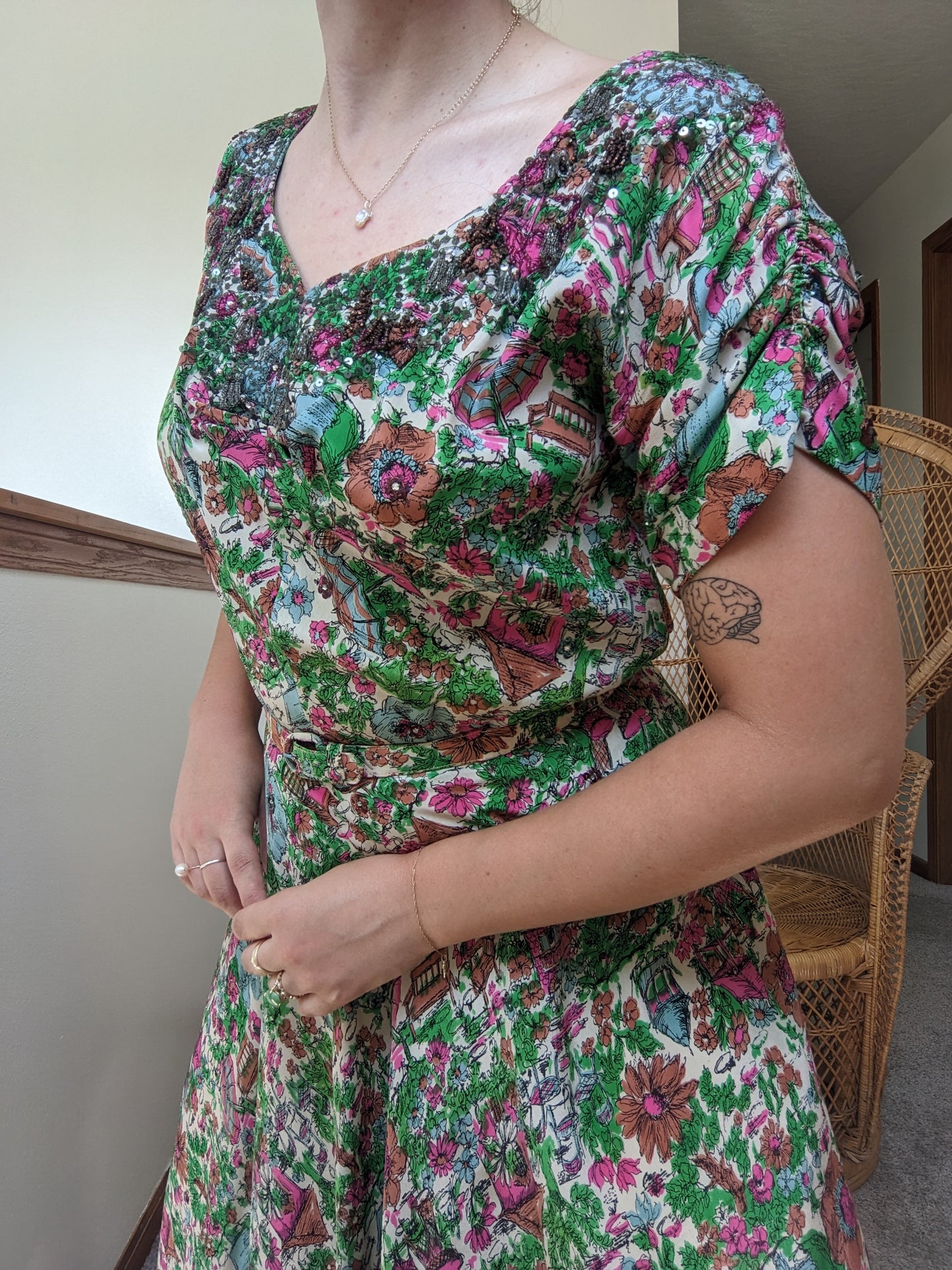 1930s Martha Weathered beaded dress Dress Rad Bonnie's Vintage