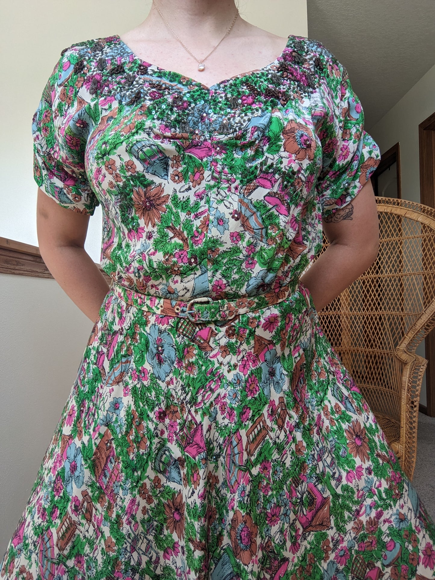 1930s Martha Weathered beaded dress Dress Rad Bonnie's Vintage