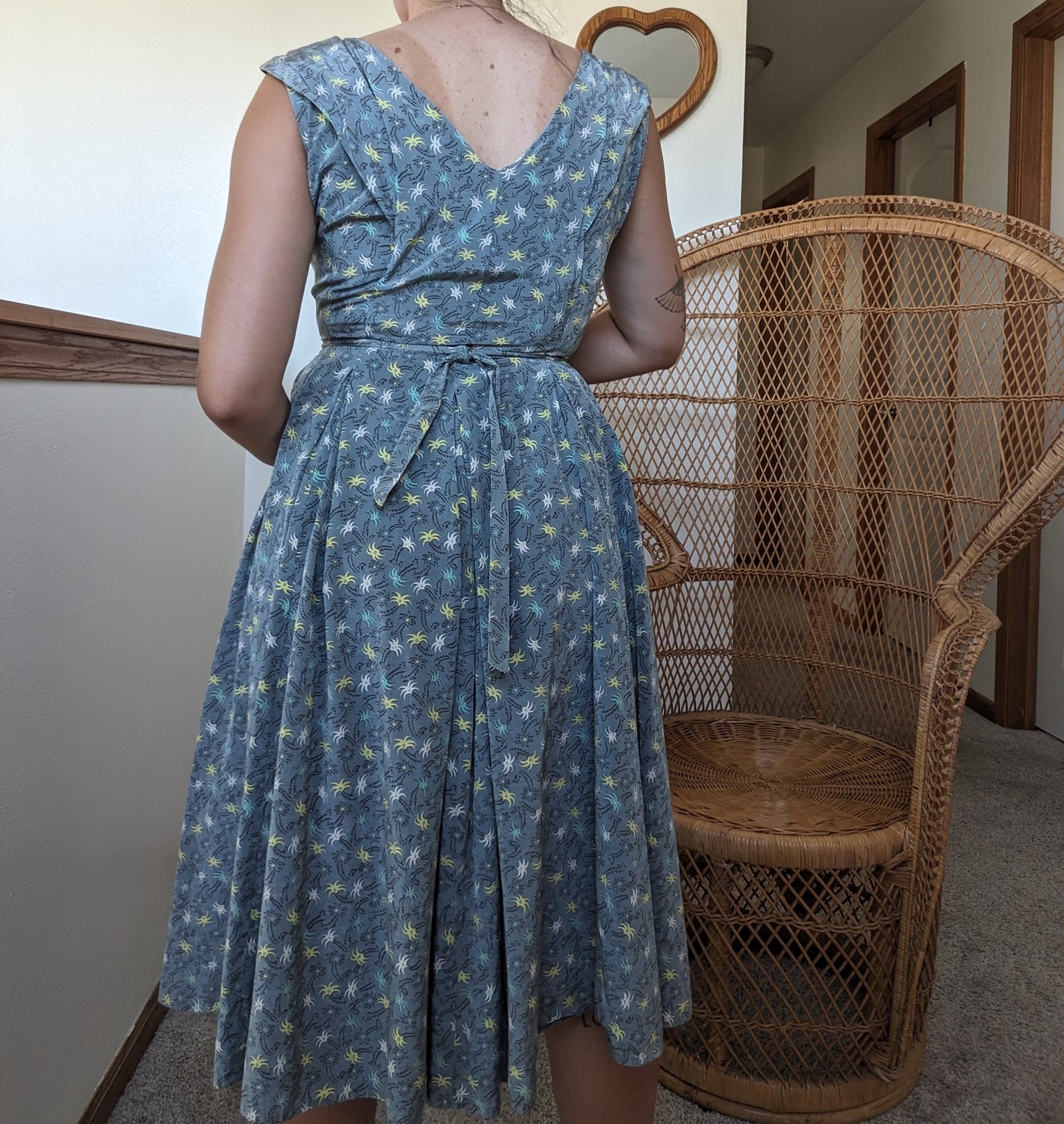 1940s/50s palm tree/firework dress Dress Rad Bonnie's Vintage