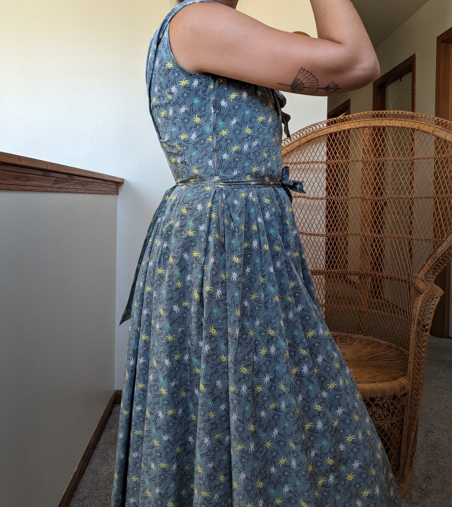 1940s/50s palm tree/firework dress Dress Rad Bonnie's Vintage