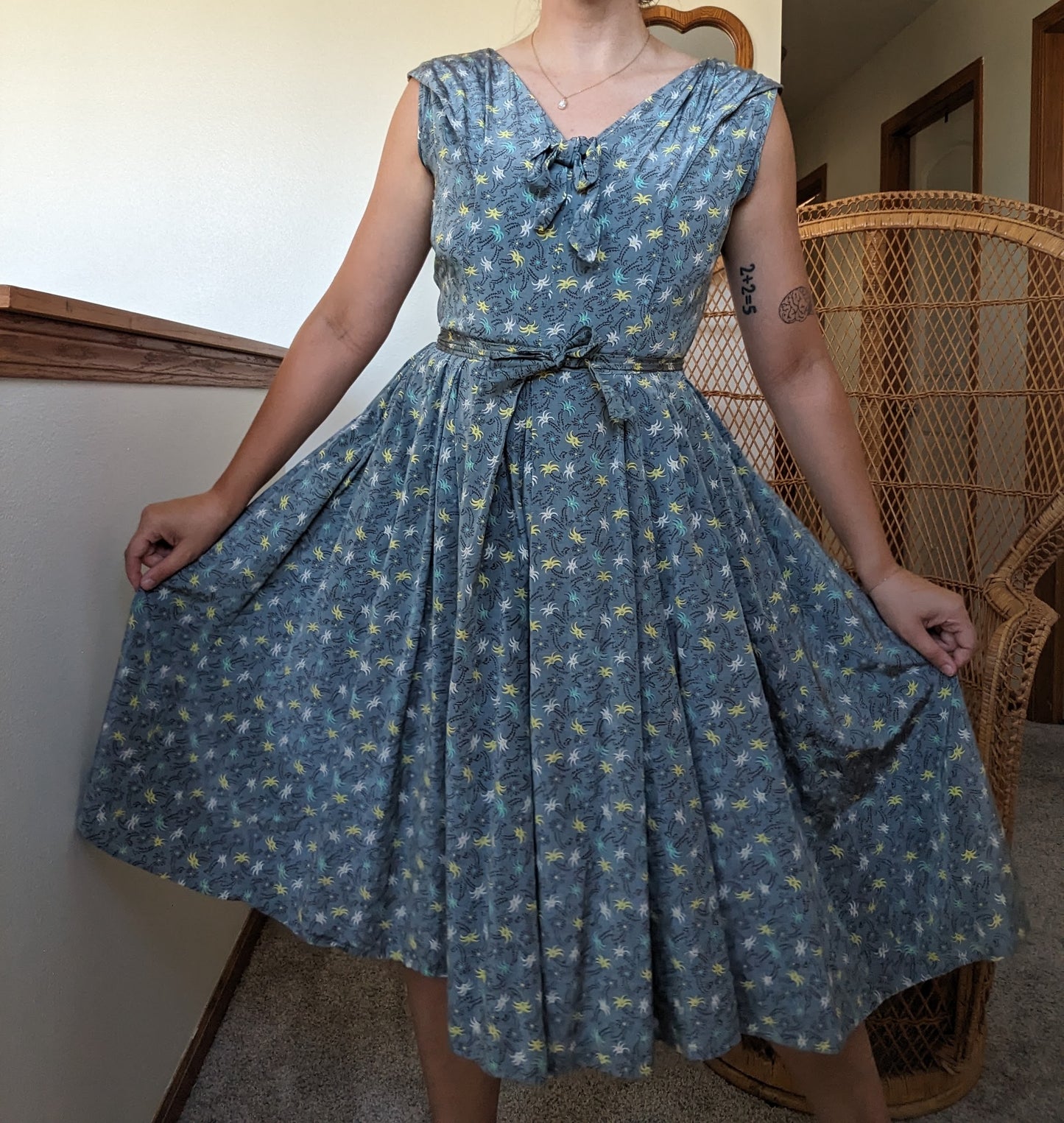 1940s/50s palm tree/firework dress Dress Rad Bonnie's Vintage
