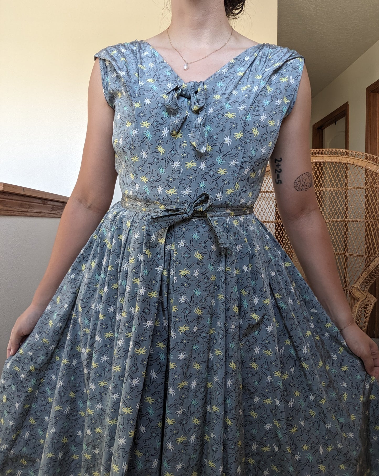 1940s/50s palm tree/firework dress Dress Rad Bonnie's Vintage