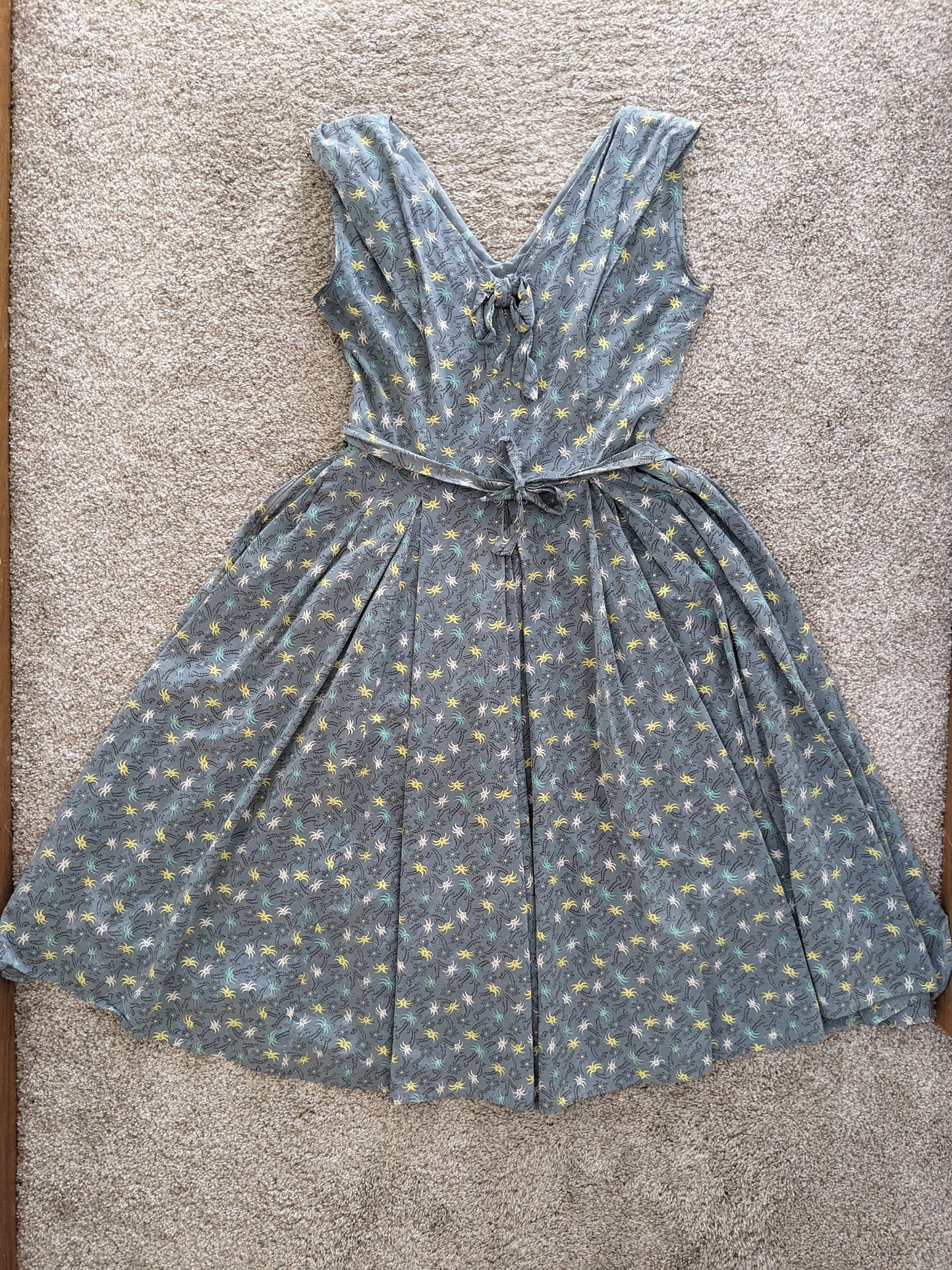 1940s/50s palm tree/firework dress Dress Rad Bonnie's Vintage