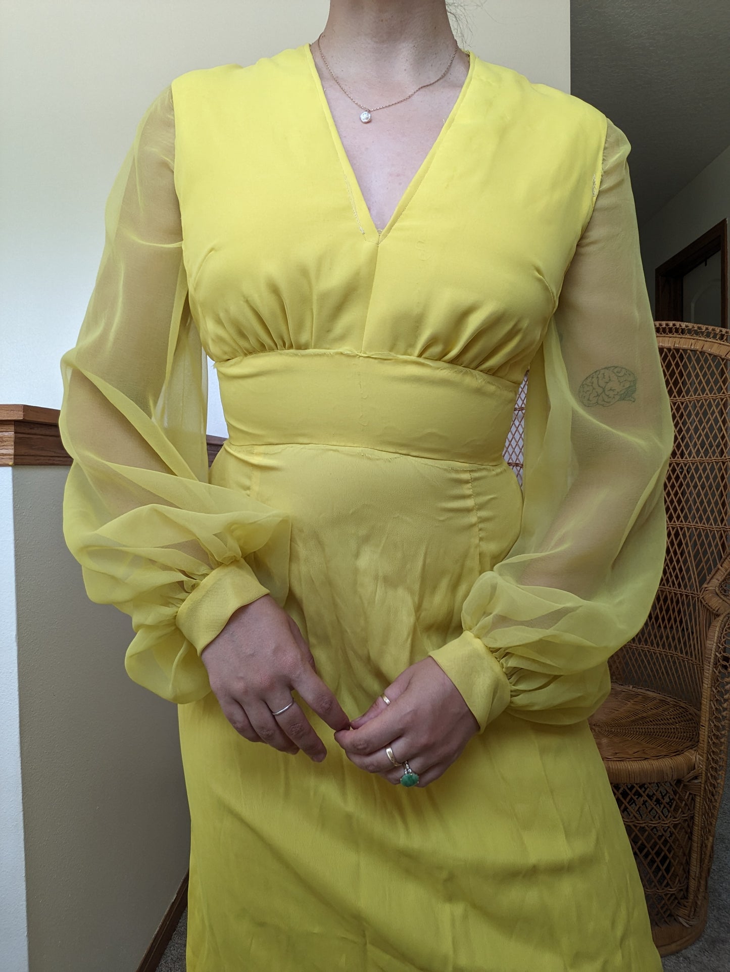 1960s/70s canary yellow dress Dress Rad Bonnie's Vintage
