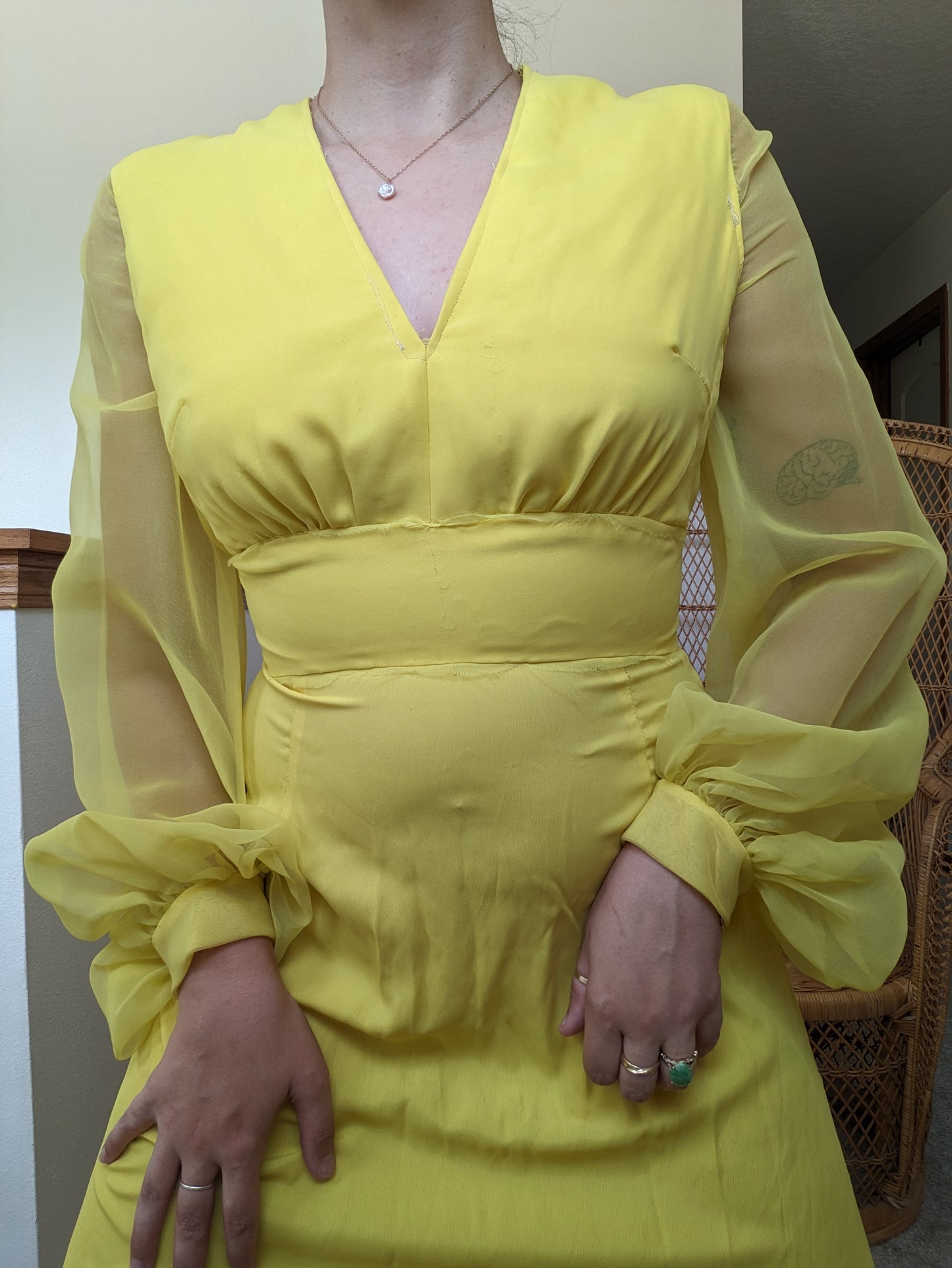 1960s/70s canary yellow dress Dress Rad Bonnie's Vintage