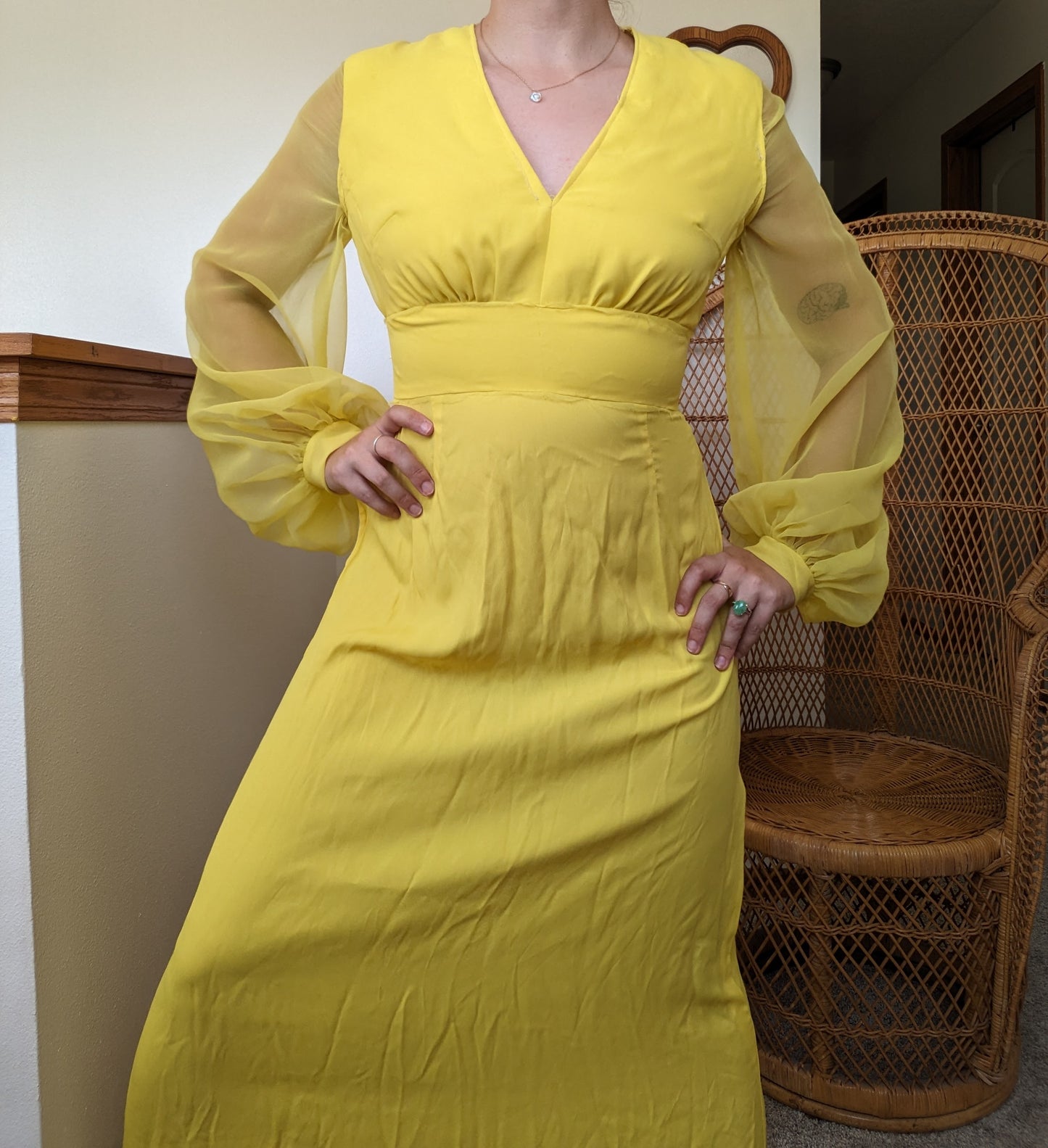 1960s/70s canary yellow dress Dress Rad Bonnie's Vintage