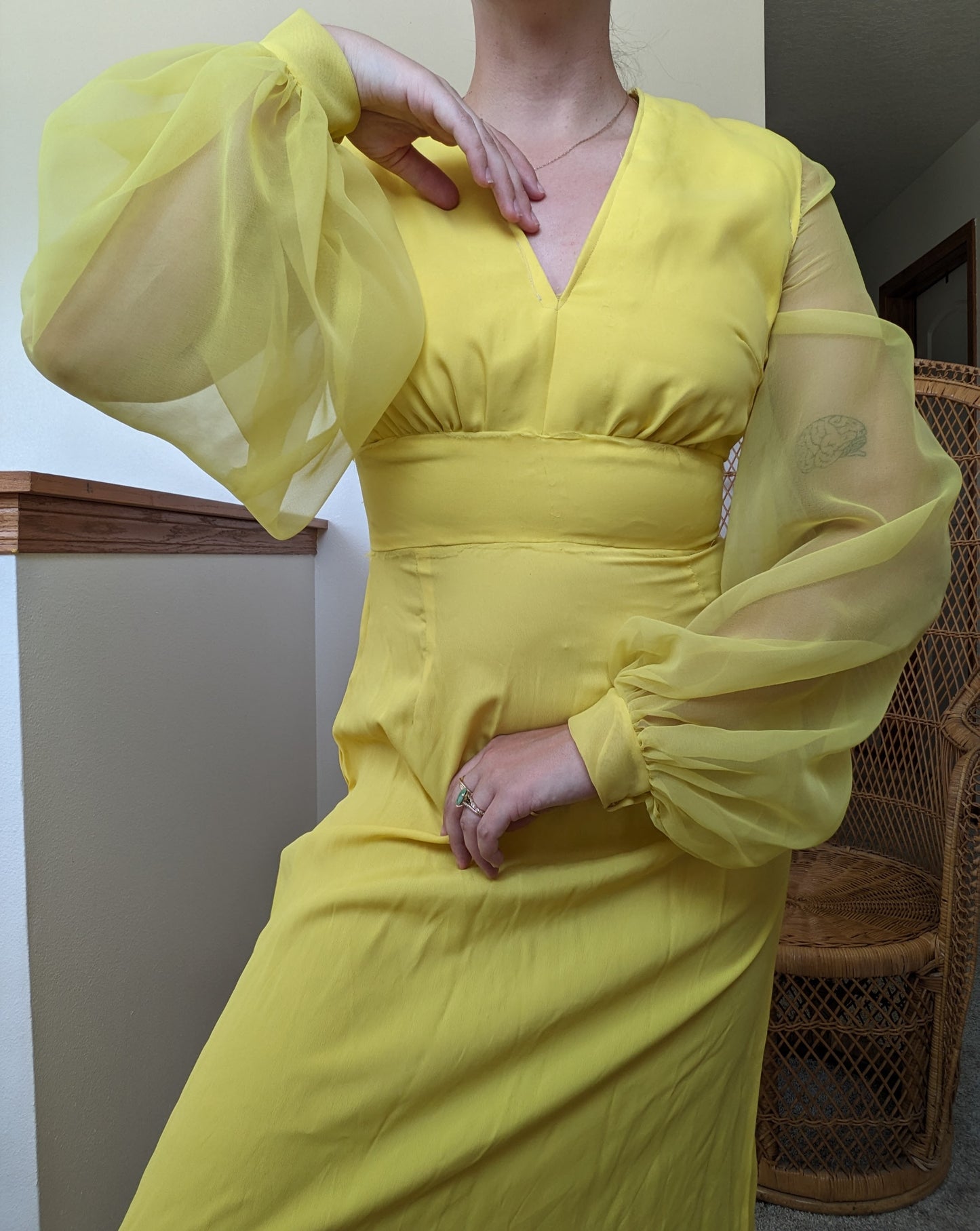 1960s/70s canary yellow dress Dress Rad Bonnie's Vintage
