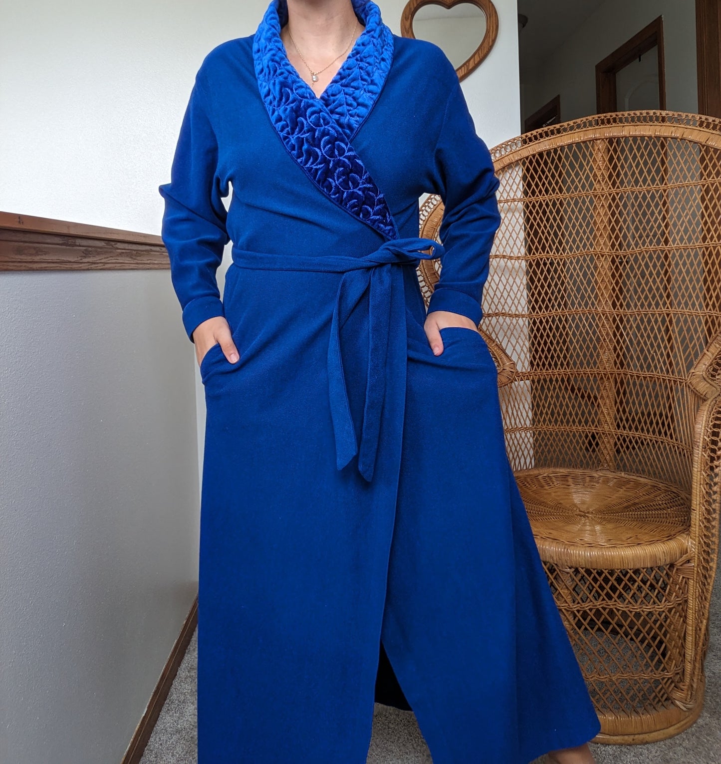 1990s royal blue robe Robe Rad Bonnie's Vintage