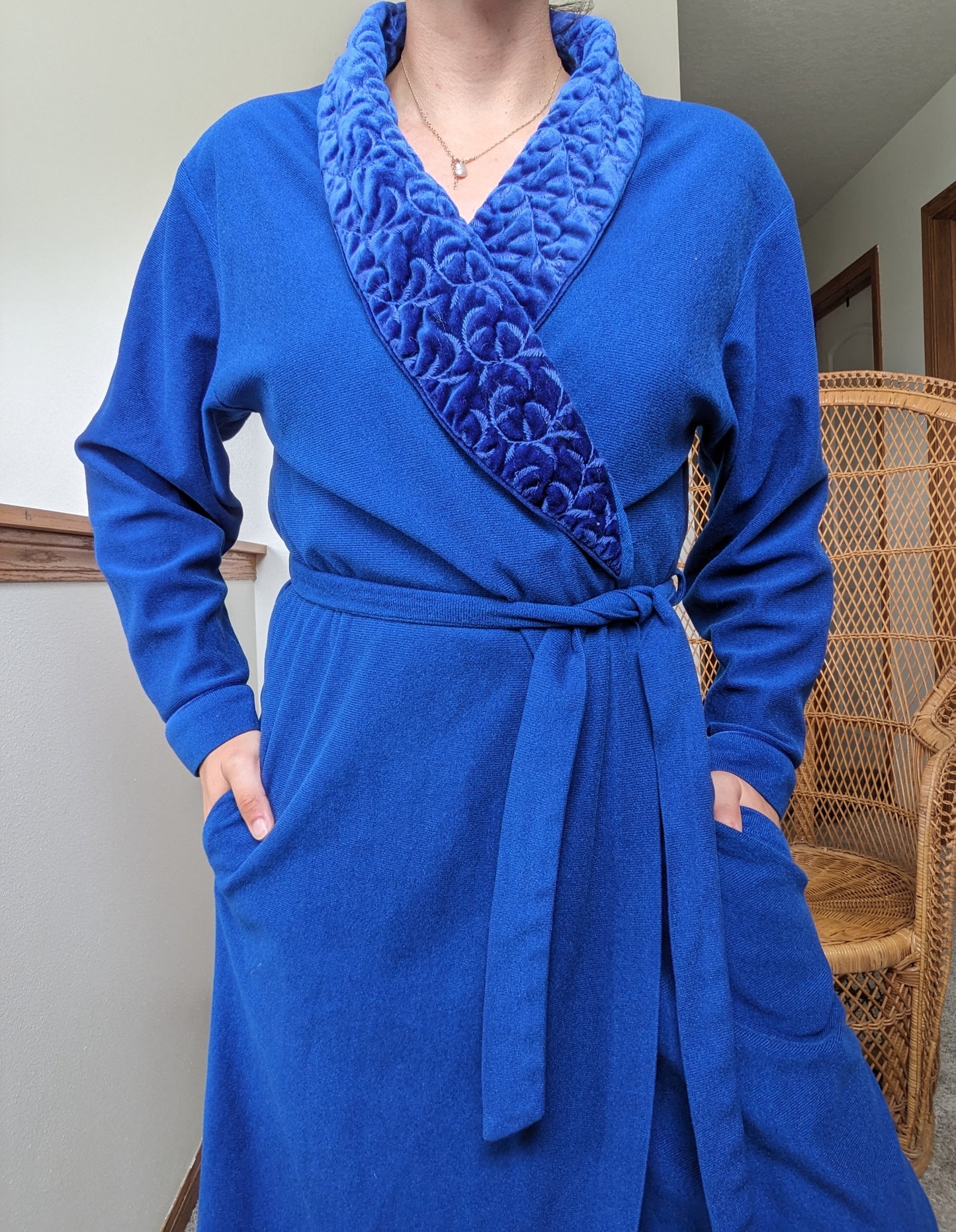1990s royal blue robe Robe Rad Bonnie's Vintage