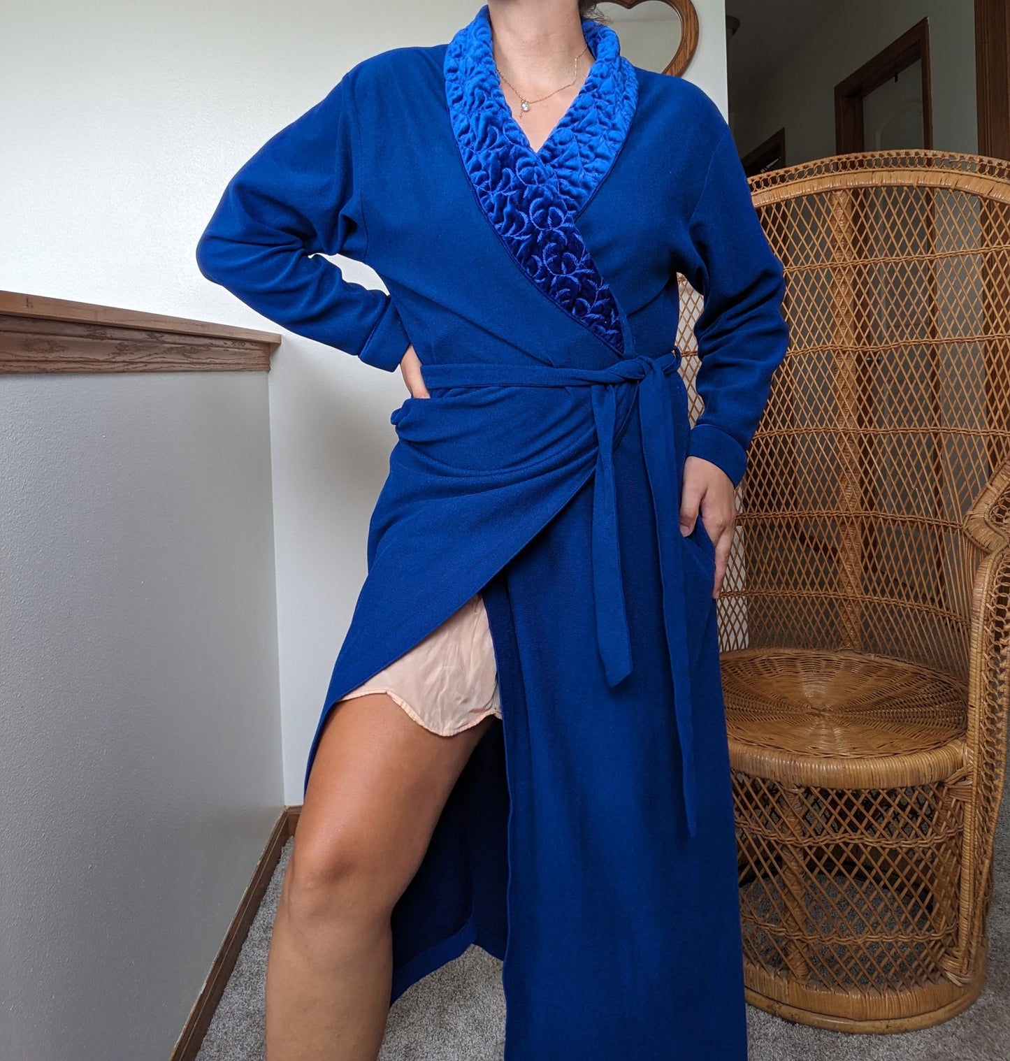 1990s royal blue robe Robe Rad Bonnie's Vintage