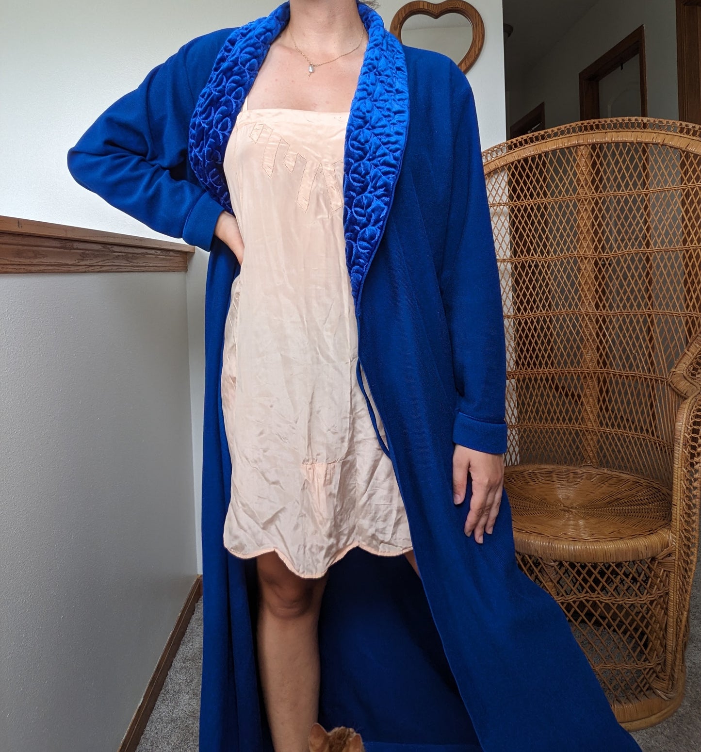 1990s royal blue robe Robe Rad Bonnie's Vintage