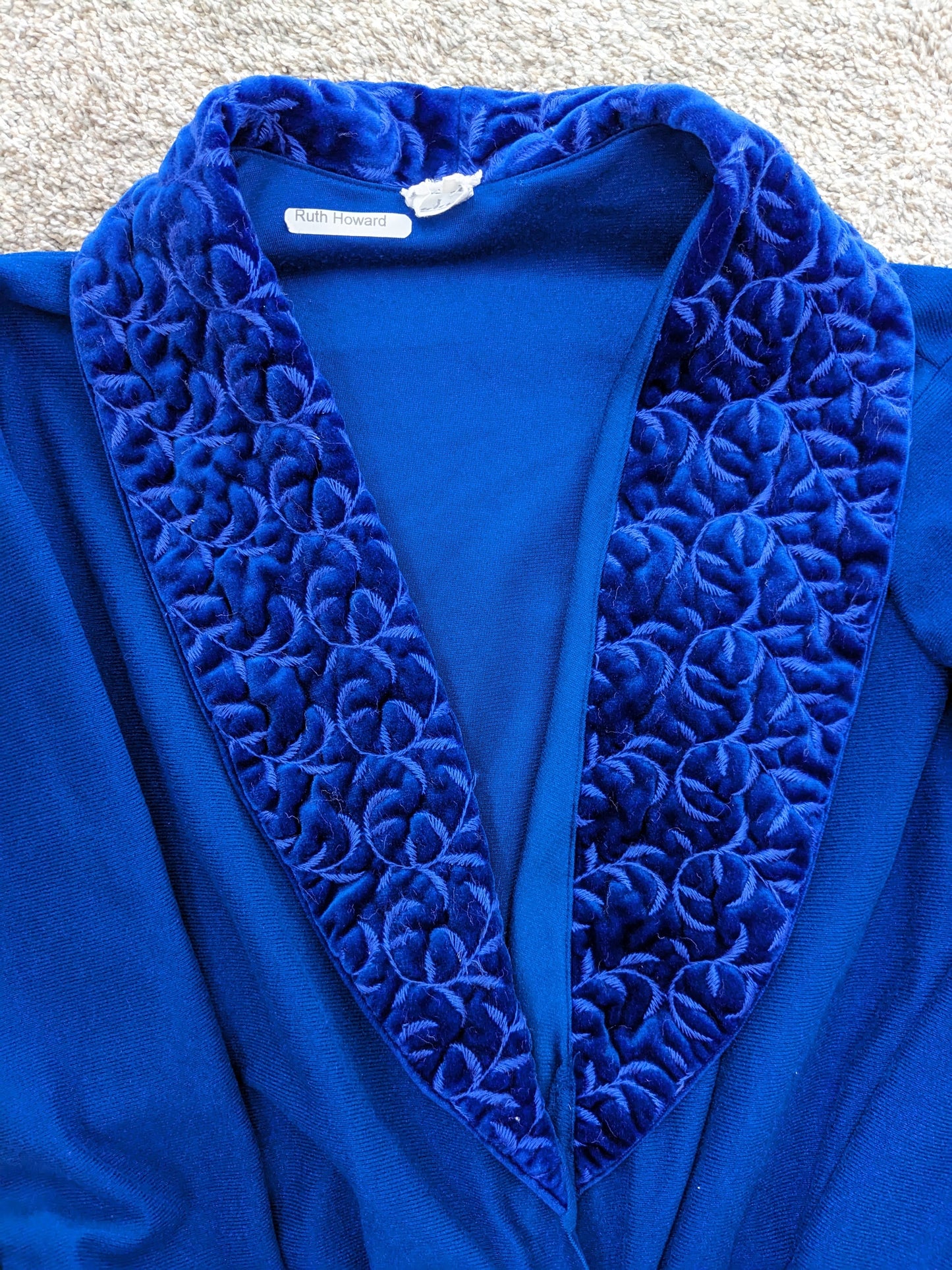 1990s royal blue robe Robe Rad Bonnie's Vintage