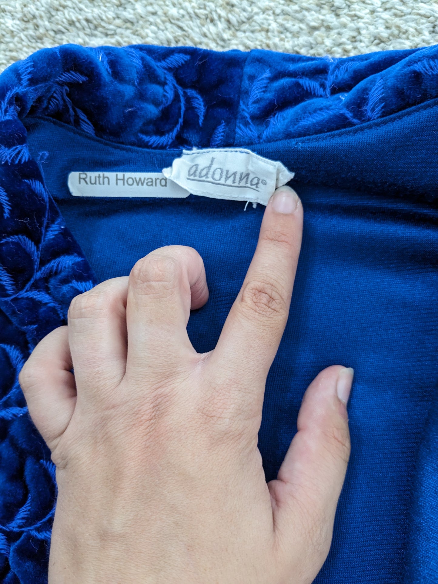 1990s royal blue robe Robe Rad Bonnie's Vintage