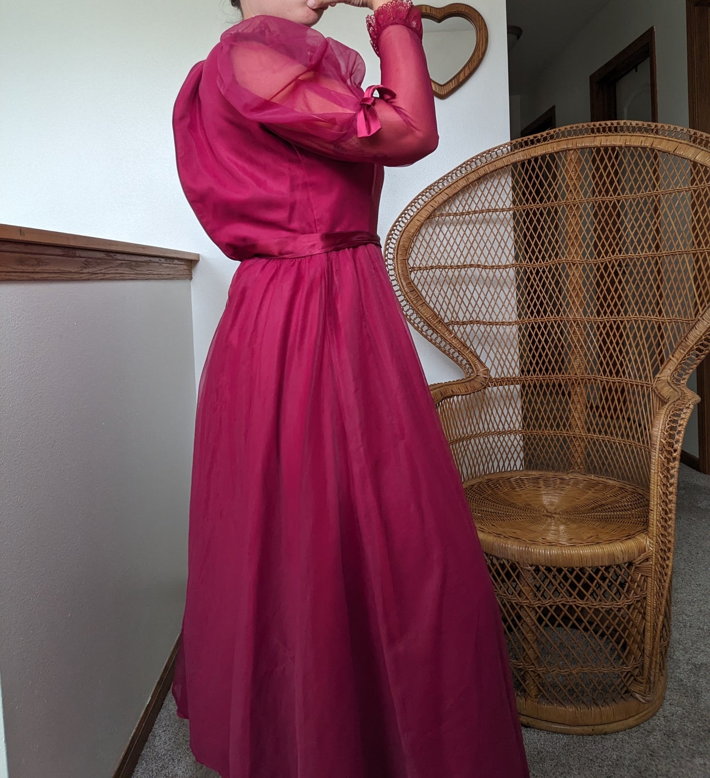 1980s Merlot Victorian dress Dress Rad Bonnie's Vintage