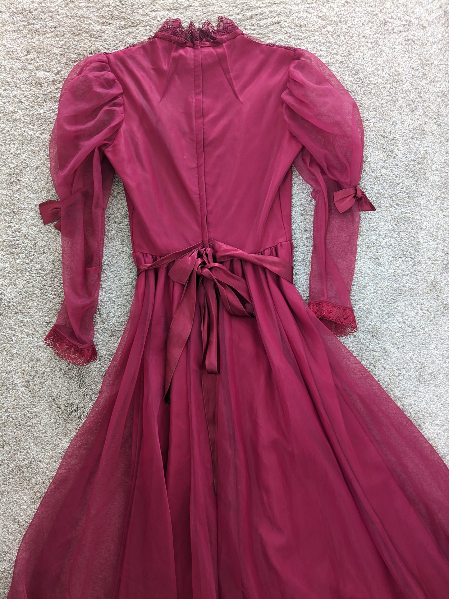 1980s Merlot Victorian dress Dress Rad Bonnie's Vintage