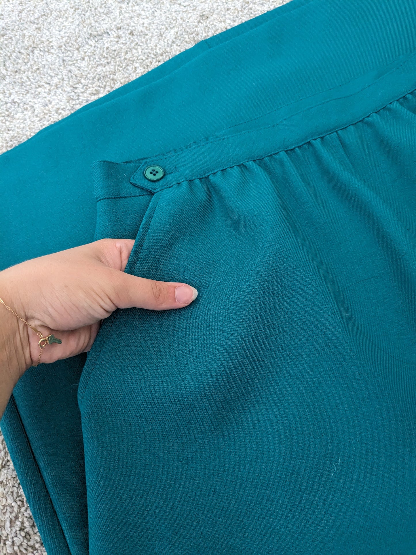 1980s teal skirt Skirt Rad Bonnie's Vintage