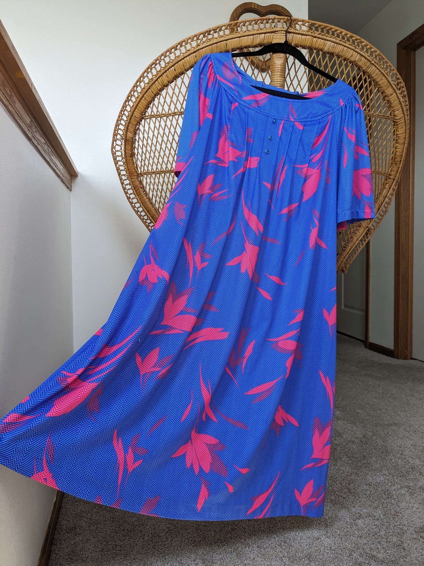 1970s technicolor dress Dress Rad Bonnie's Vintage