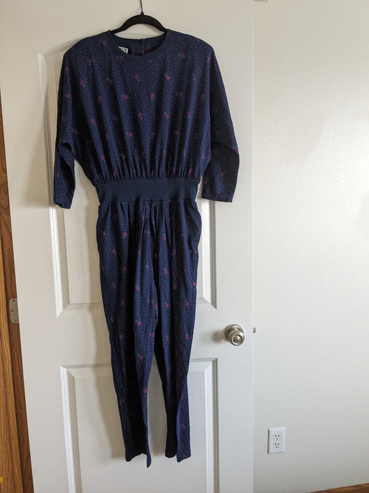1980s floral and polka dot jumpsuit Jumpsuit Rad Bonnie's Vintage