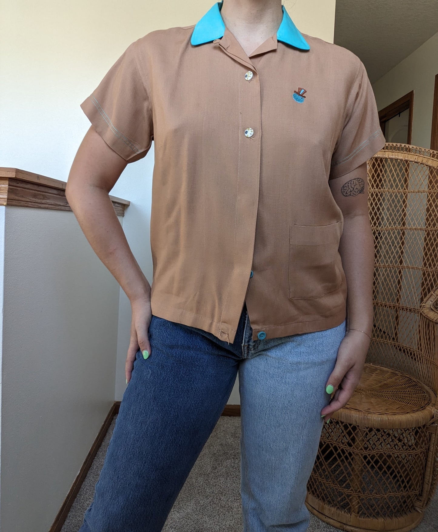 1950s bowling shirt Top Rad Bonnie's Vintage